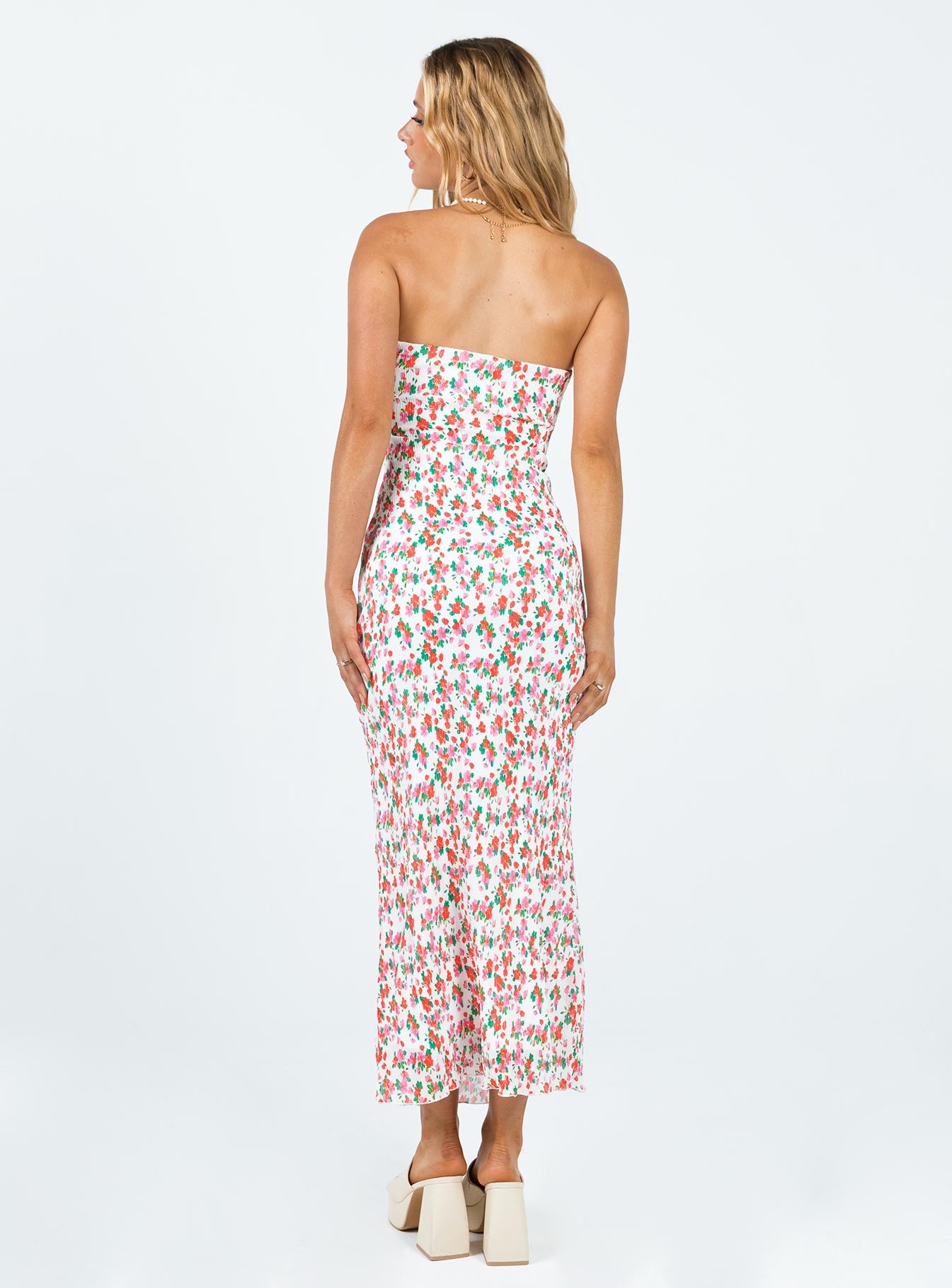 Tiarna Strapless Midi Dress Floral - Image 5