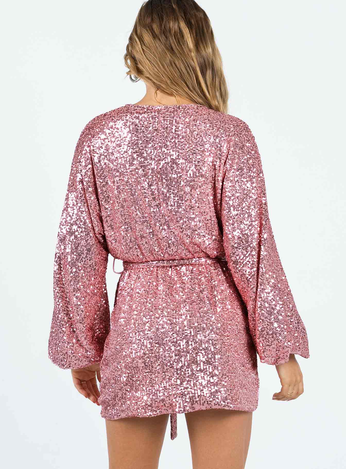 Dancing Queen Mini Dress Pink - Image 5