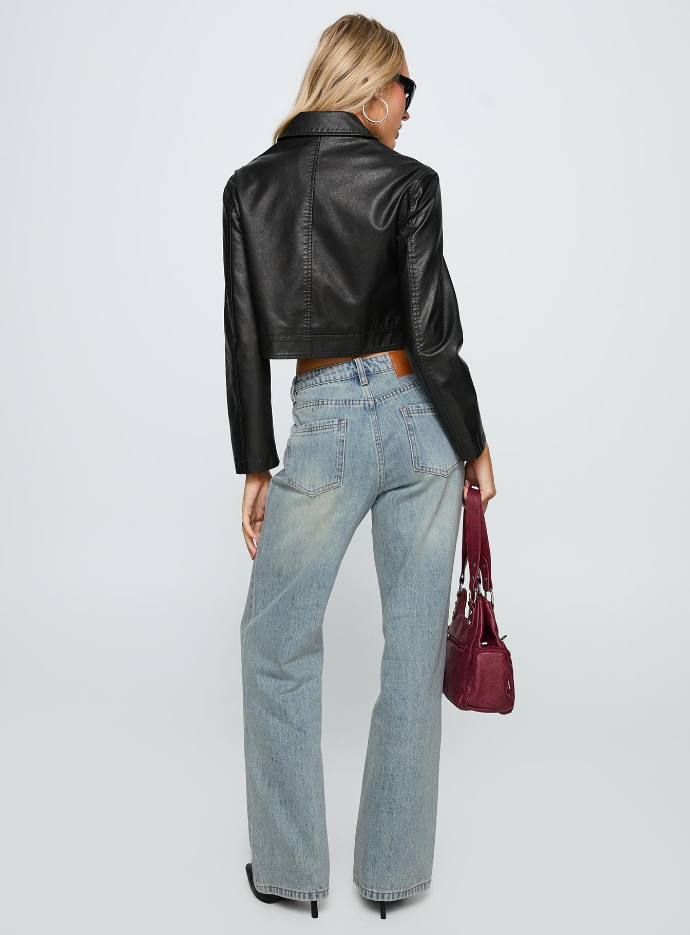 Echo Park High Rise Straight Leg Jeans Vintage Wash - Image 5