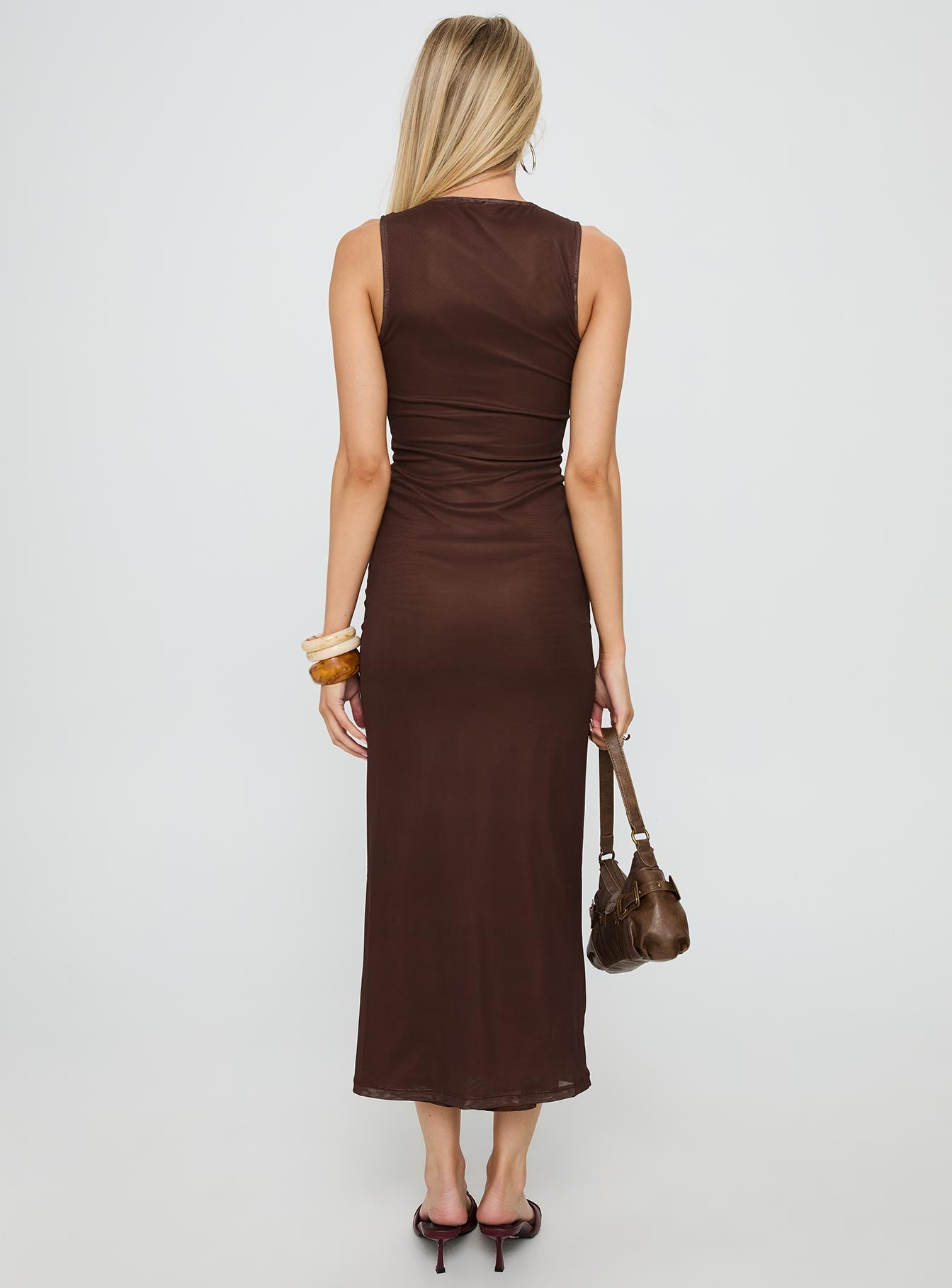Fayola Maxi Dress Floral Brown - Image 4