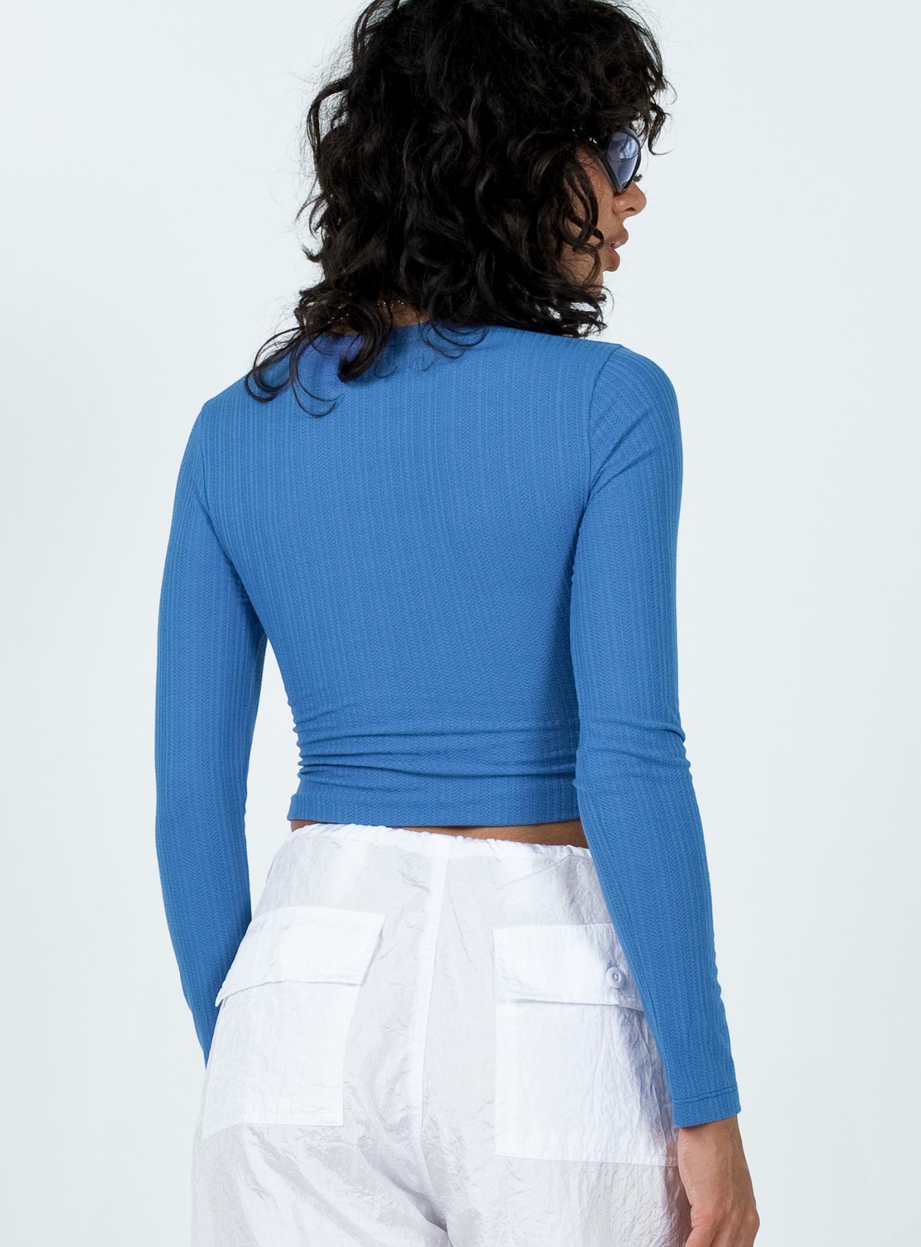 Culloden Long Sleeve Top Blue - Image 4