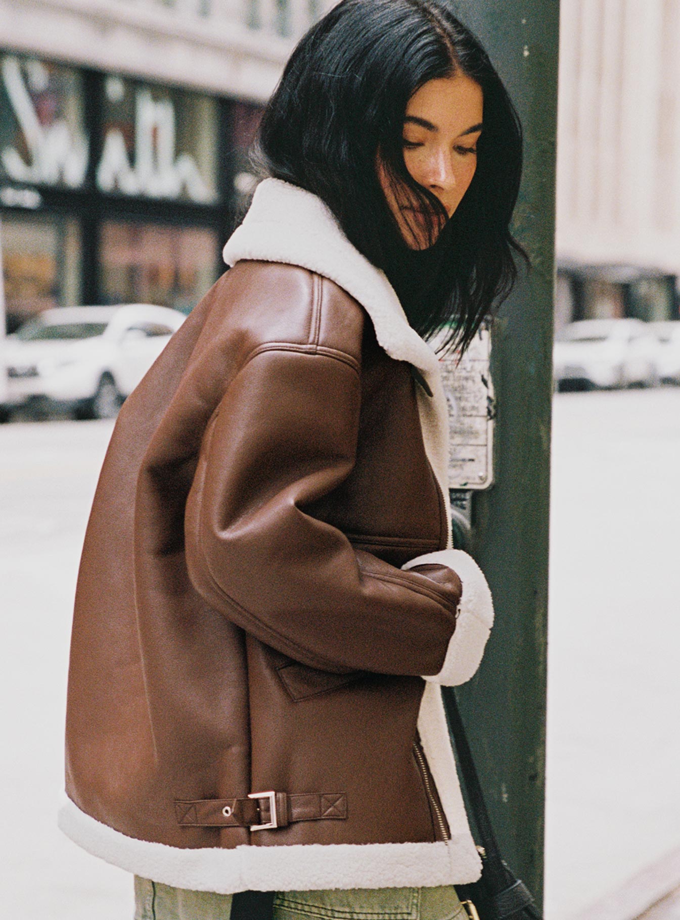 Jadu Shearling Jacket Brown - Image 4