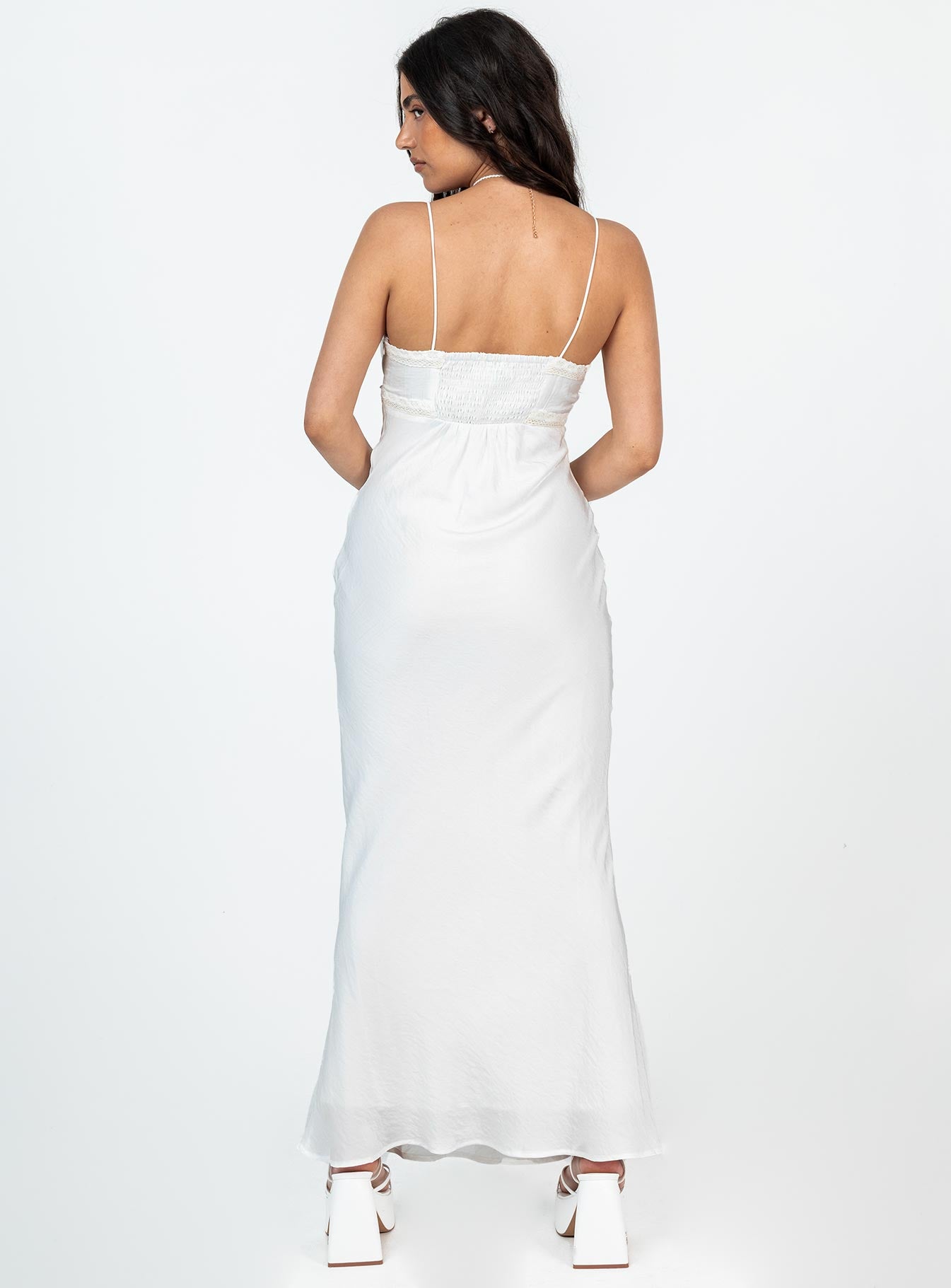 Emily Maxi Dress White Petite - Image 9