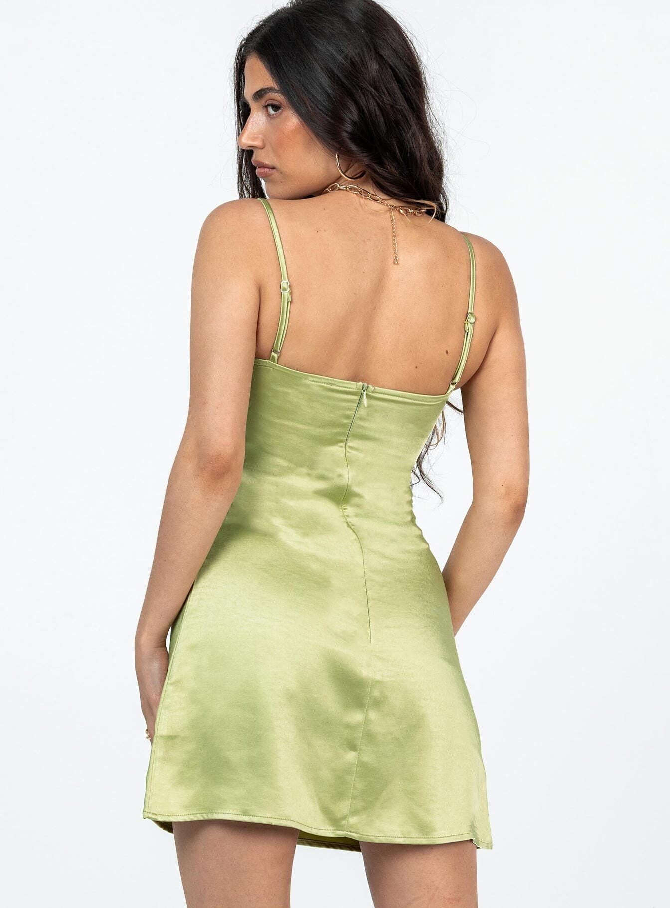 Kenzie Mini Dress Green Petite - Image 5