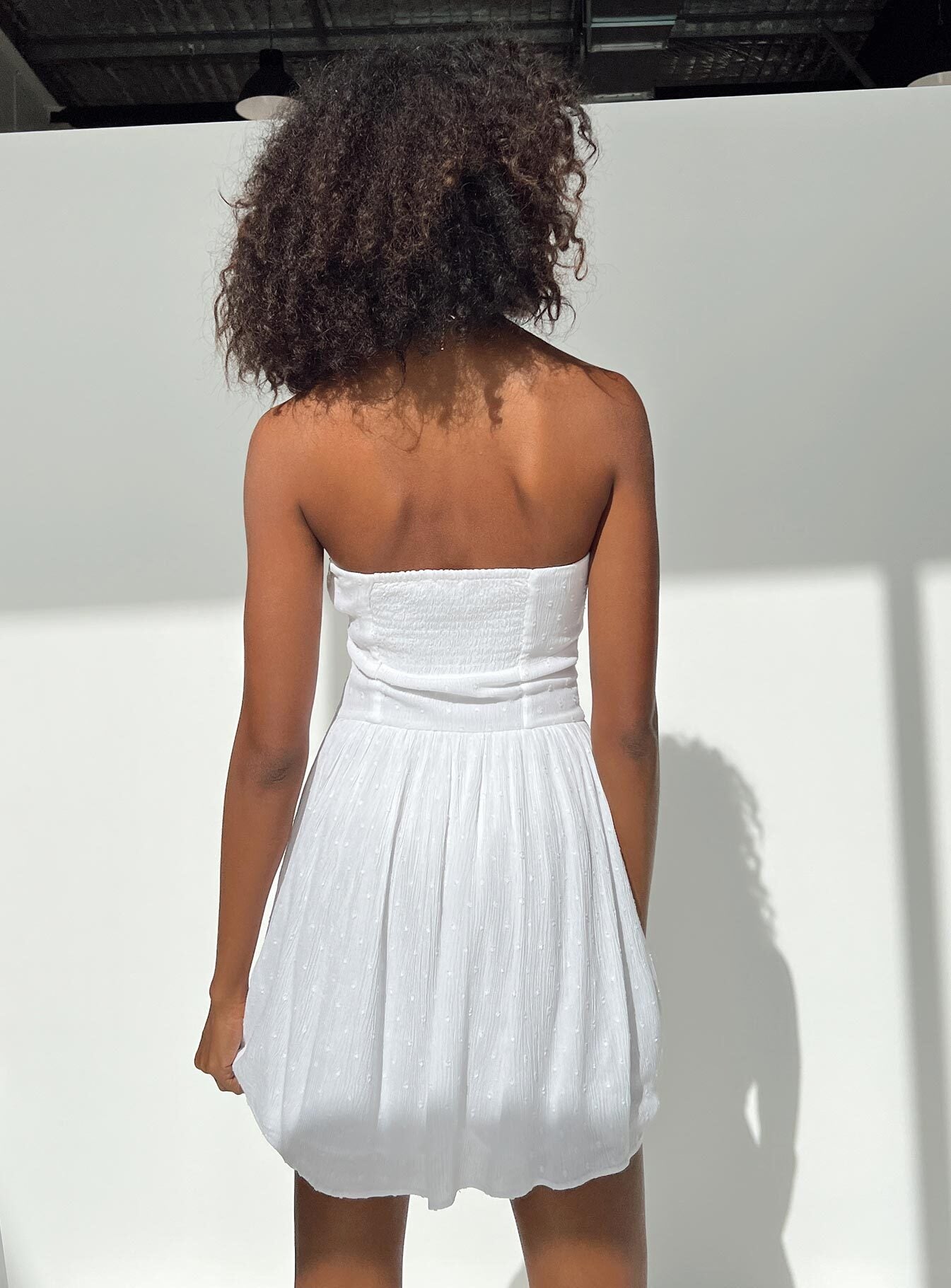 Silva Strapless Mini Dress White - Image 6