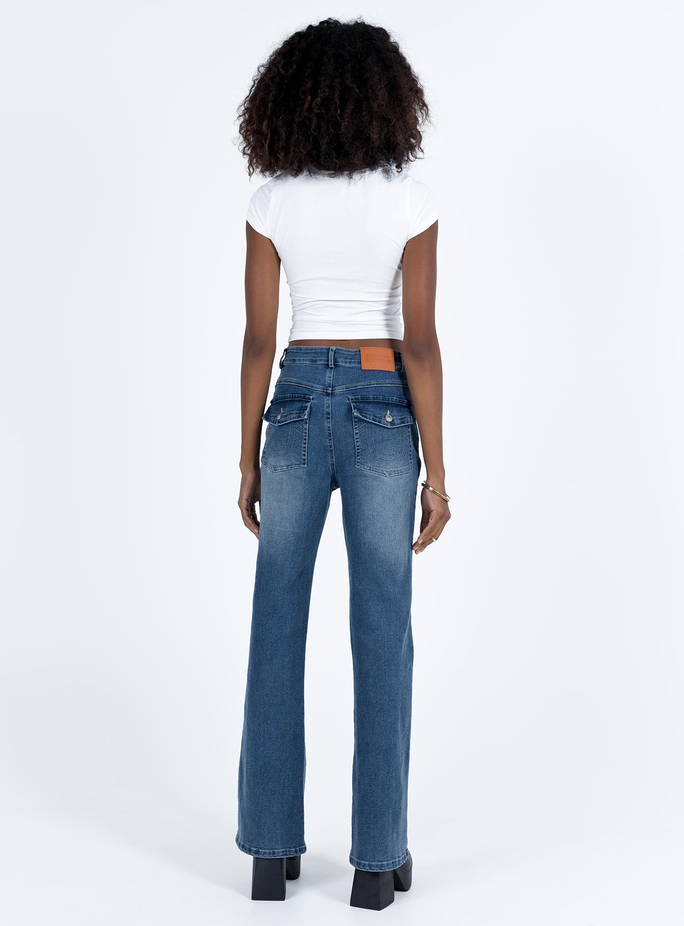 Carvalho Flare Jeans Mid Wash Denim - Image 4