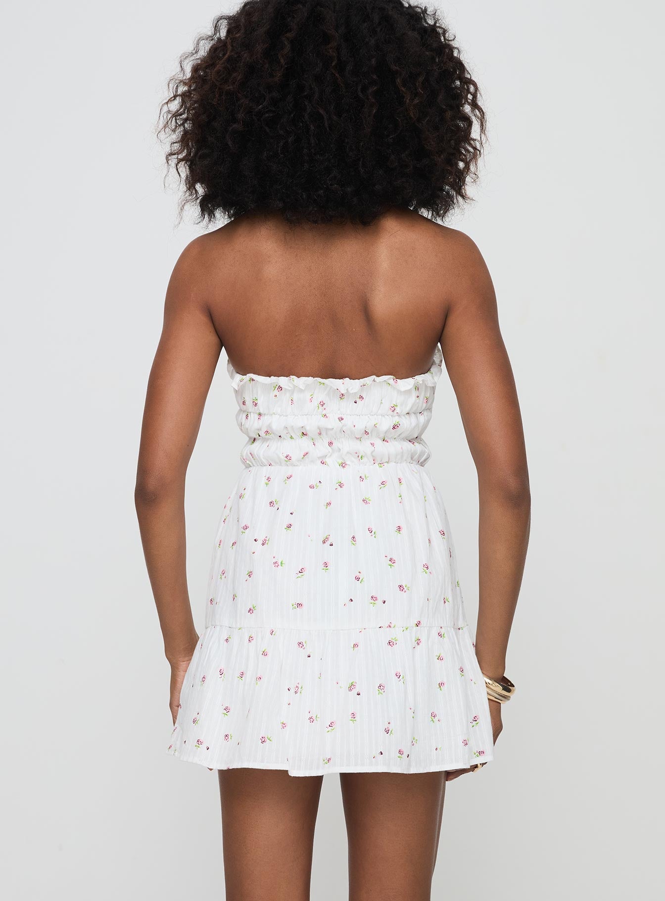 Kezzy Mini Dress White Floral - Image 5