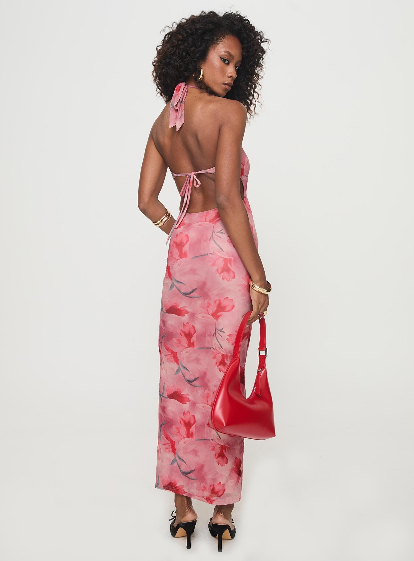 Maillard Halter Maxi Dress Pink - Image 5