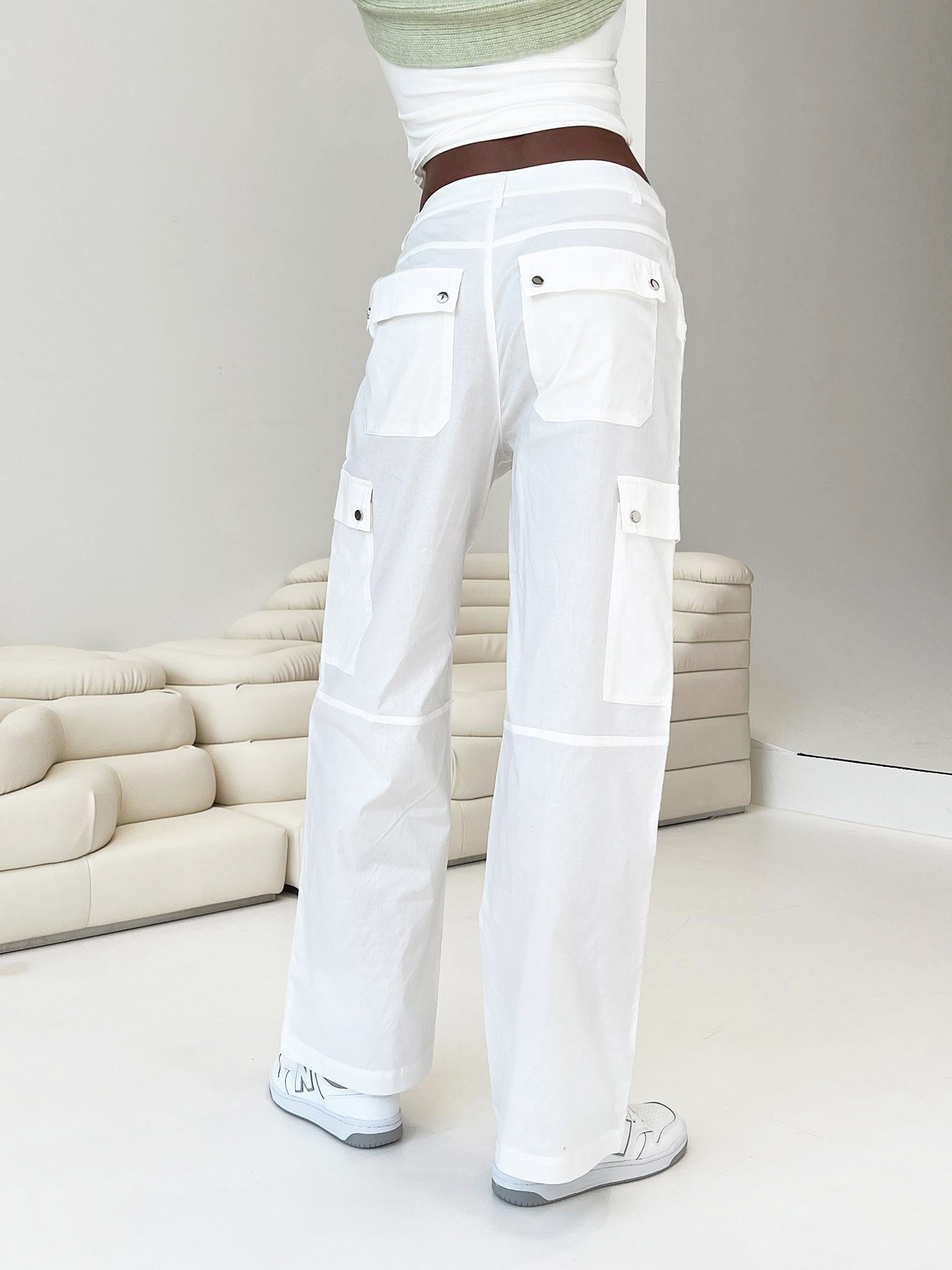 Toscan Cargo Pants White - Image 4