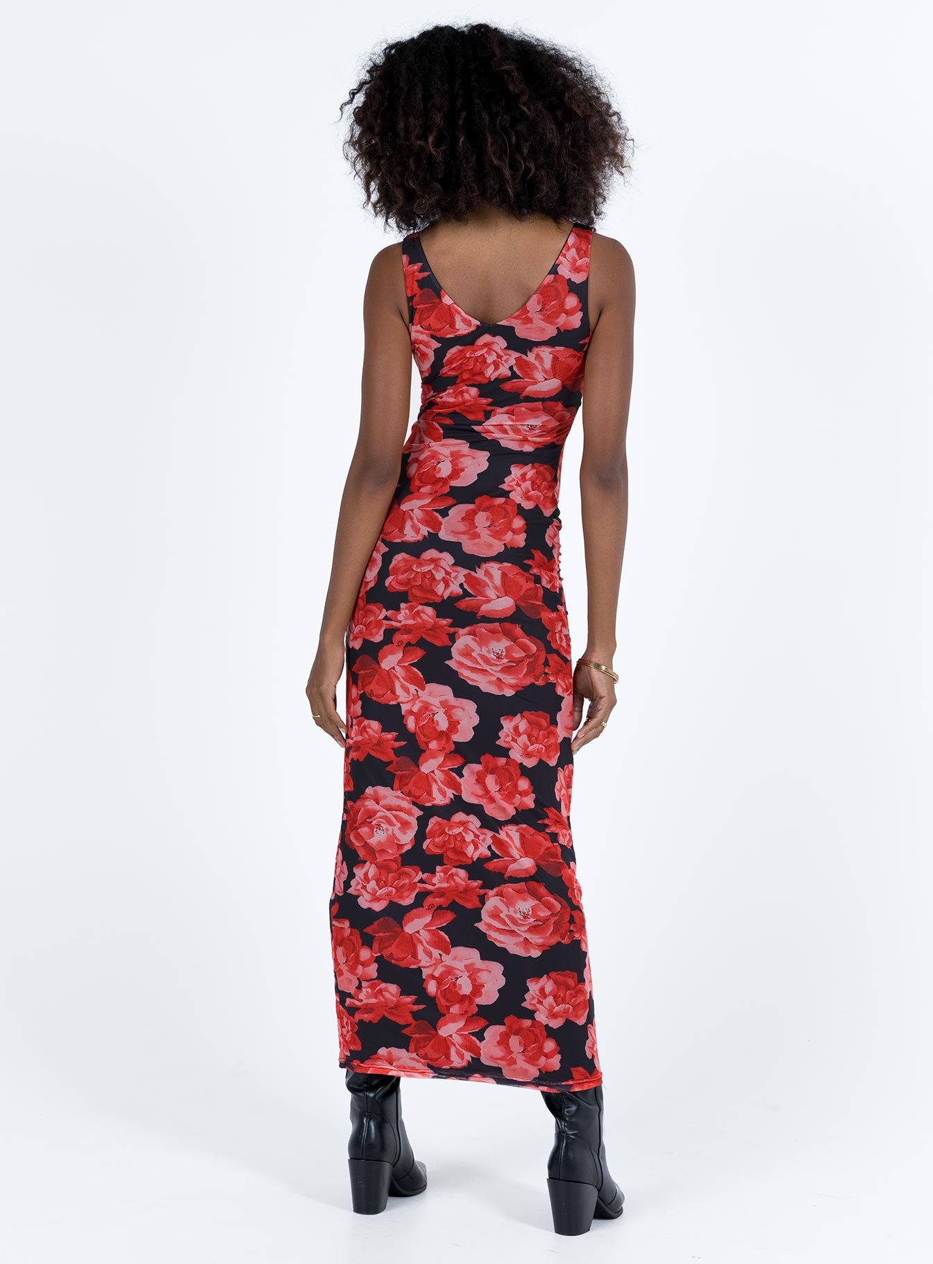 Lauers Maxi Dress Red Floral / Black - Image 8