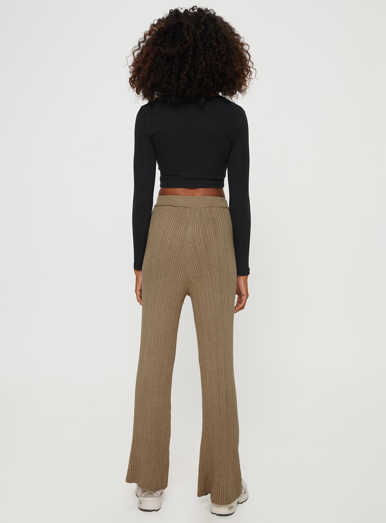 Lexie Knit Pants Beige Marle - Image 5