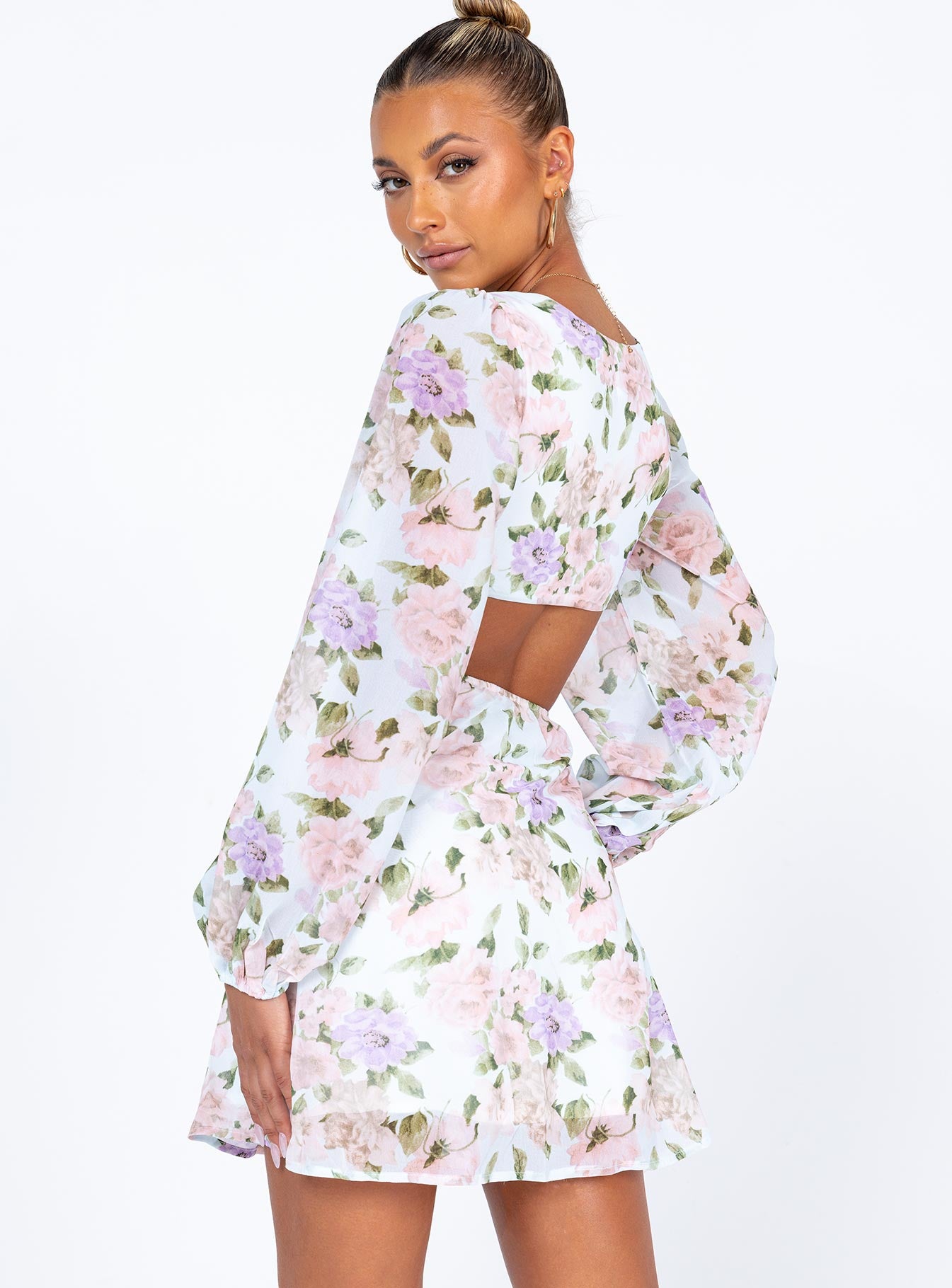 Bennett Mini Dress Multi Floral - Image 6