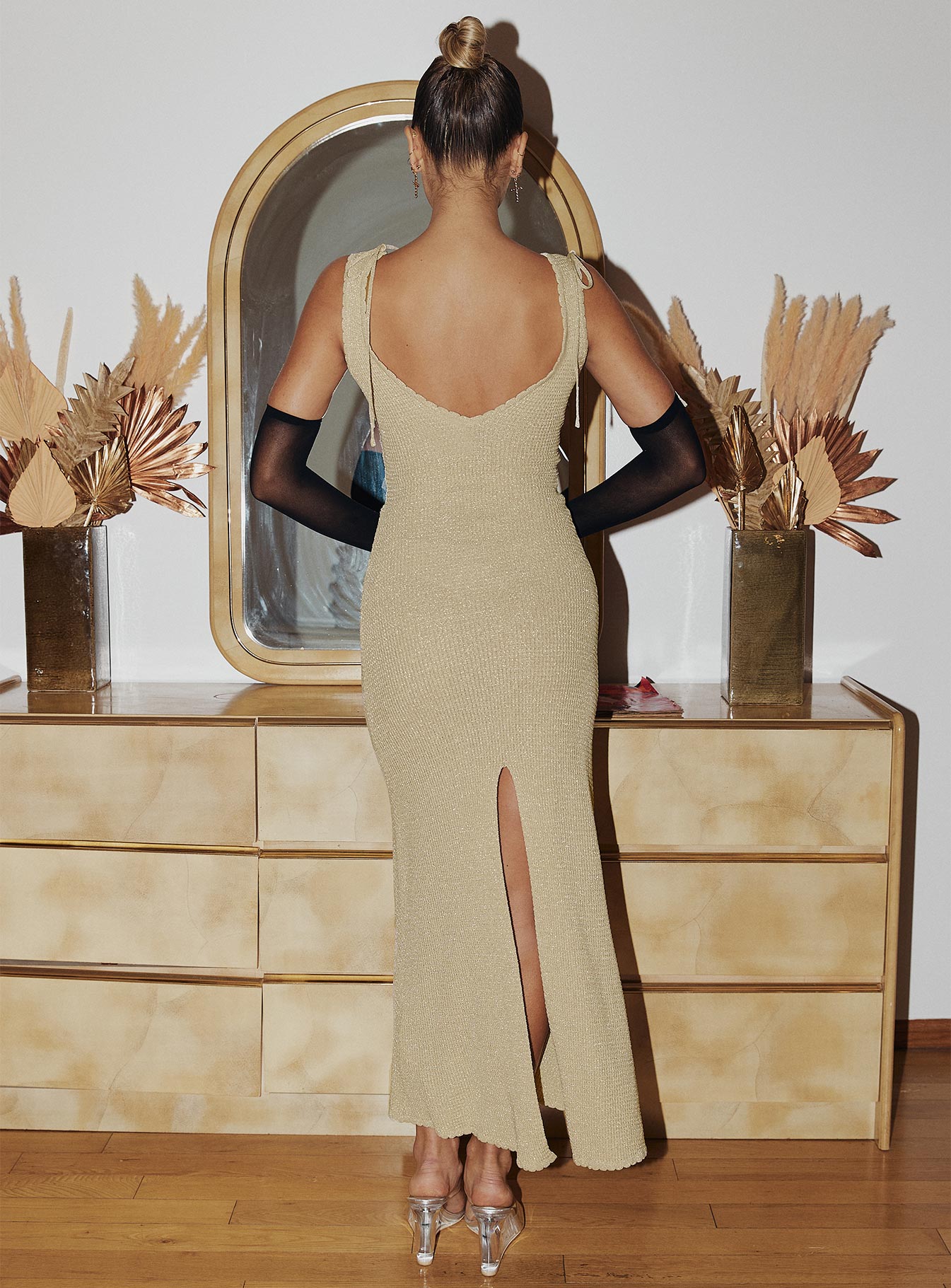 Logue Maxi Dress Gold - Image 4