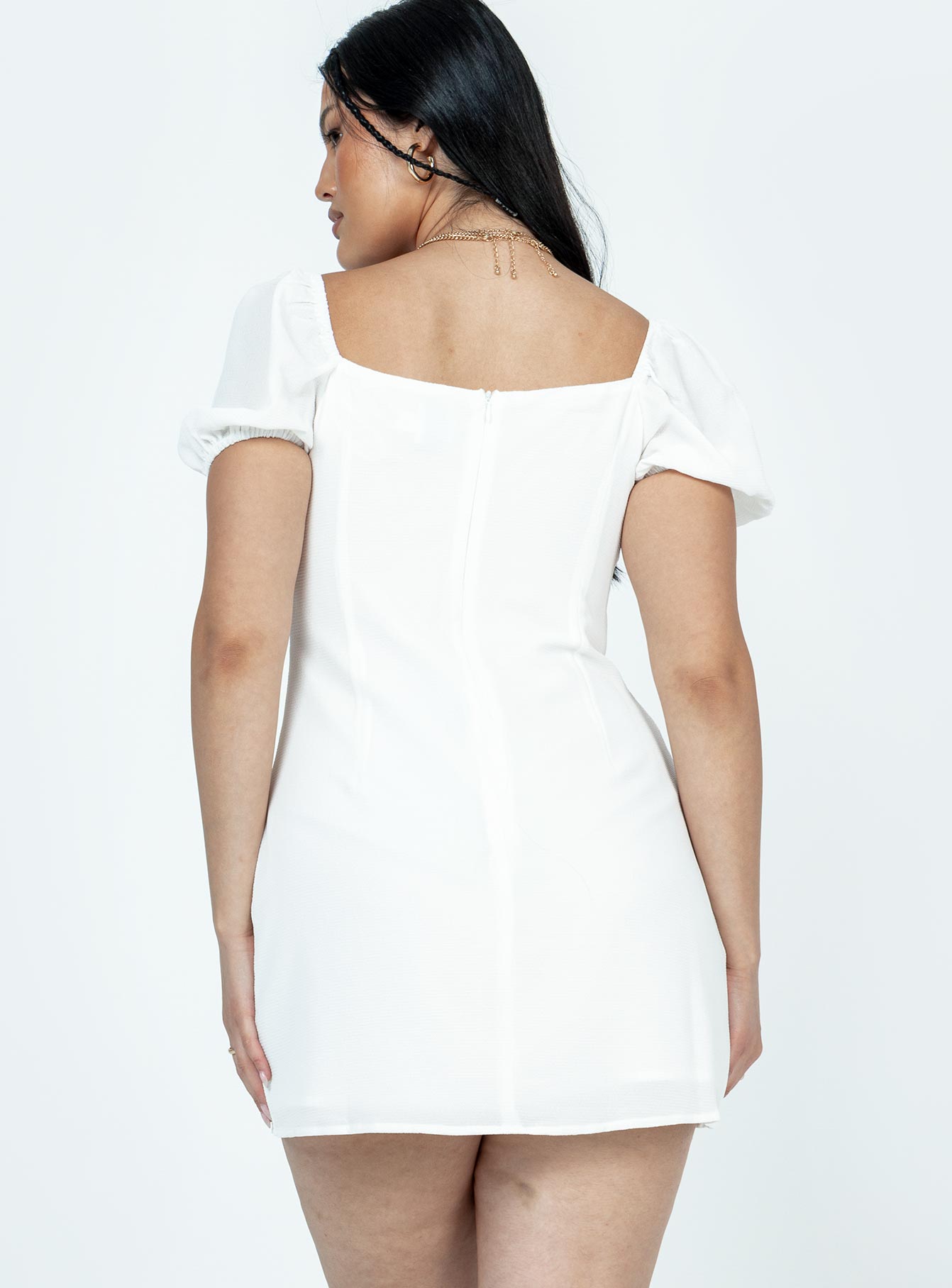 Snowdrop Mini Dress White - Image 5