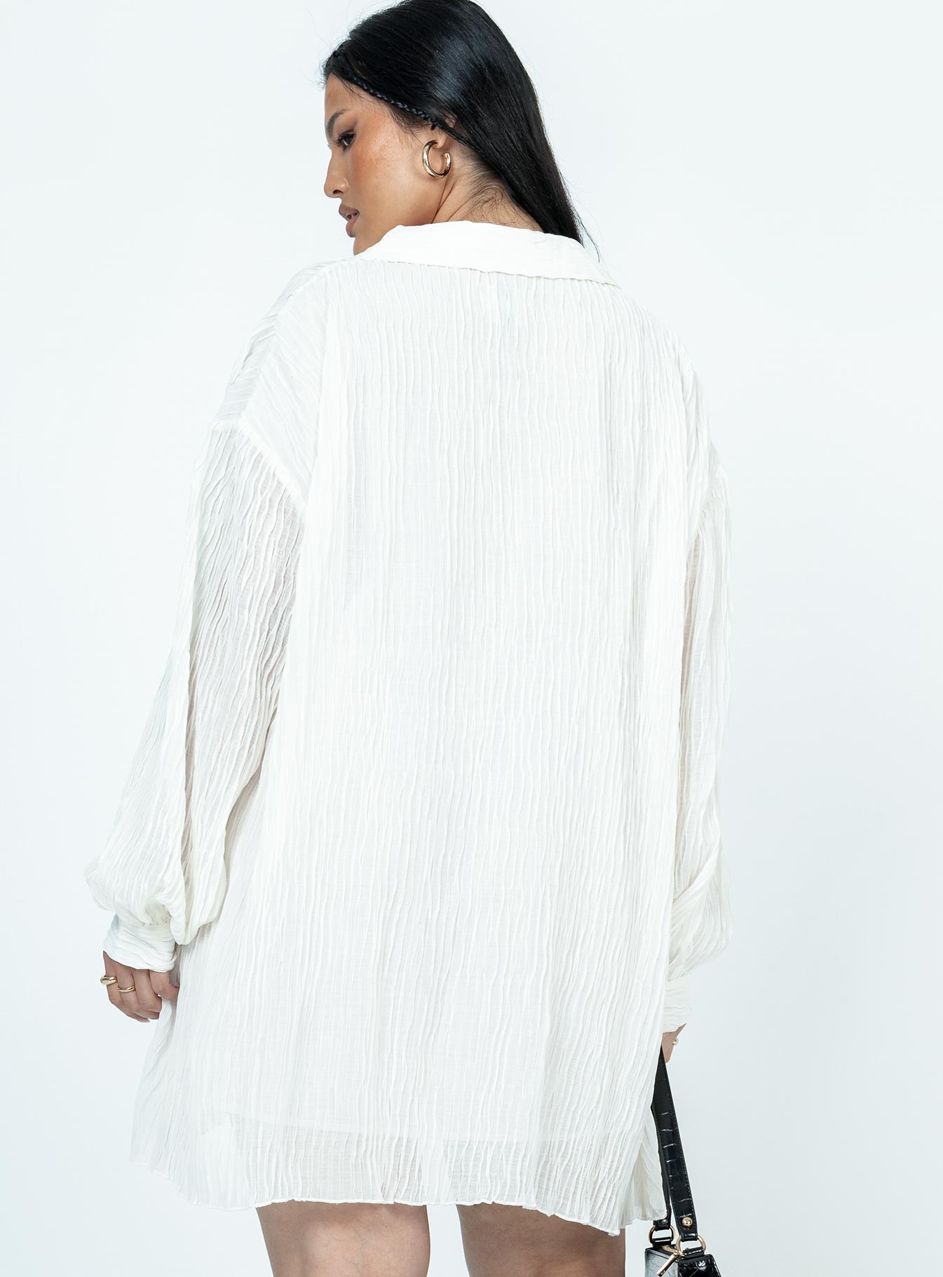 Tune In Shirt Dress White - Image 5