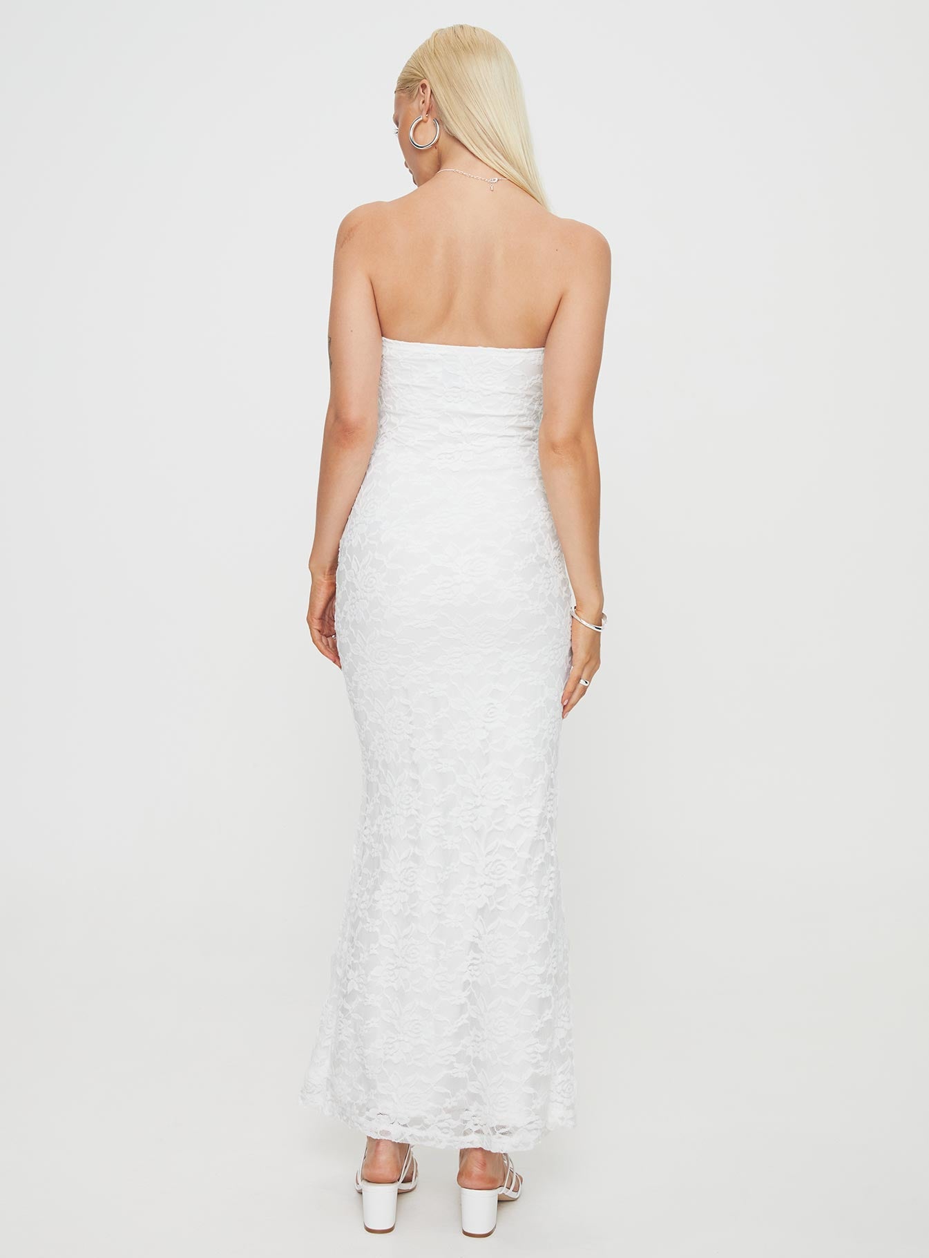 Lavelle Strapless Maxi Dress White - Image 5