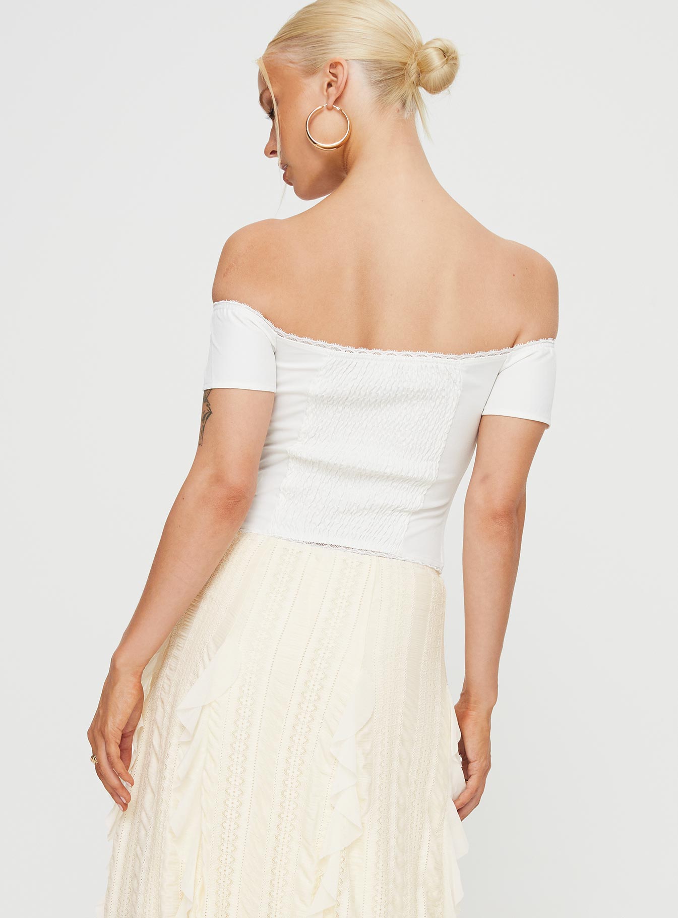 Posner Off The Shoulder Top Ivory - Image 5