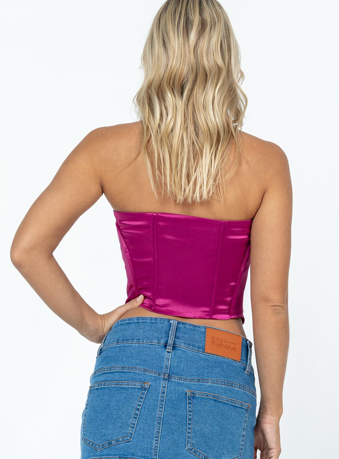 In The Moment Strapless Top Pink - Image 4