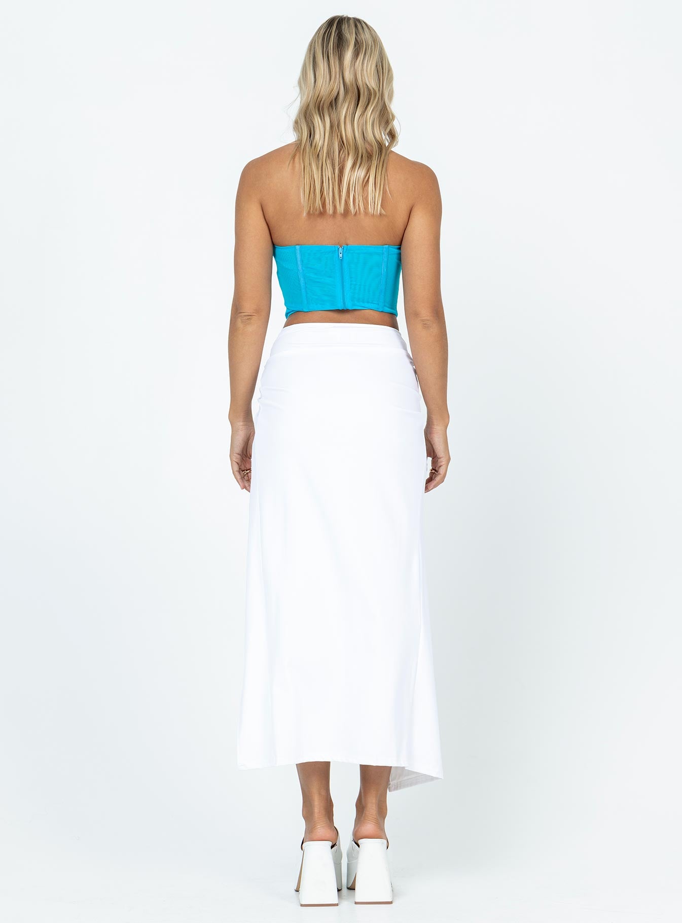 The Hugh Maxi Skirt White - Image 5