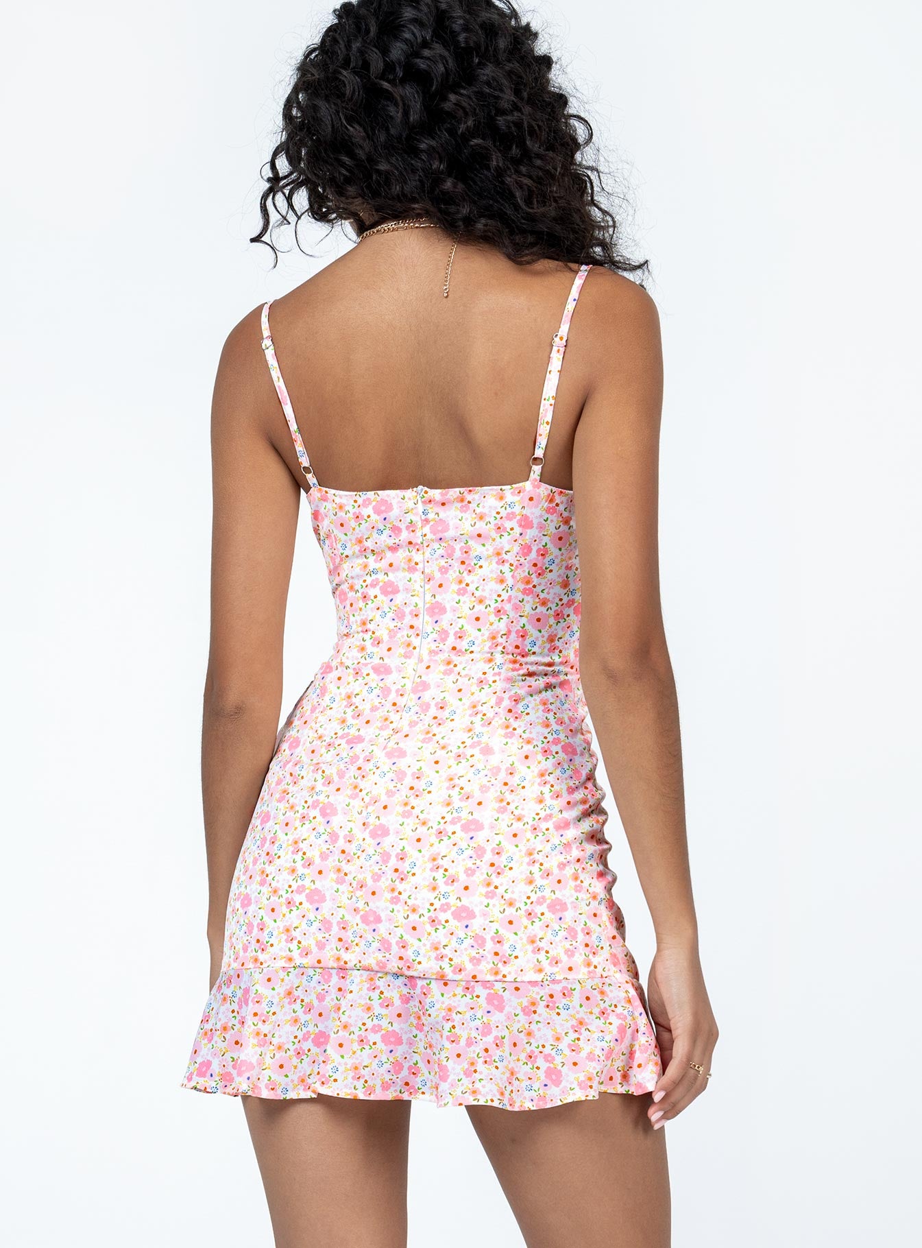 Cottage Hill Mini Dress Light Pink Floral - Image 4