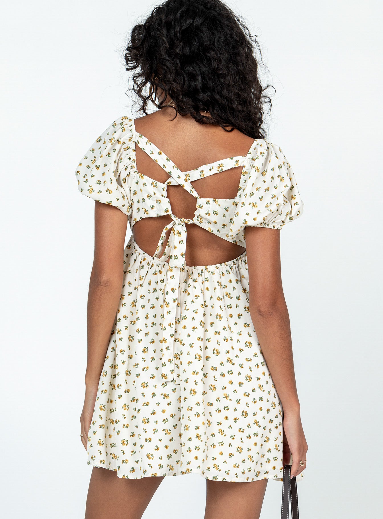 Let's Dance Mini Dress Yellow Floral - Image 5