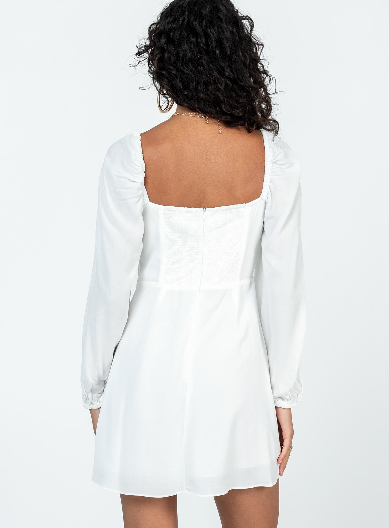 Elvira Mini Dress White - Image 5