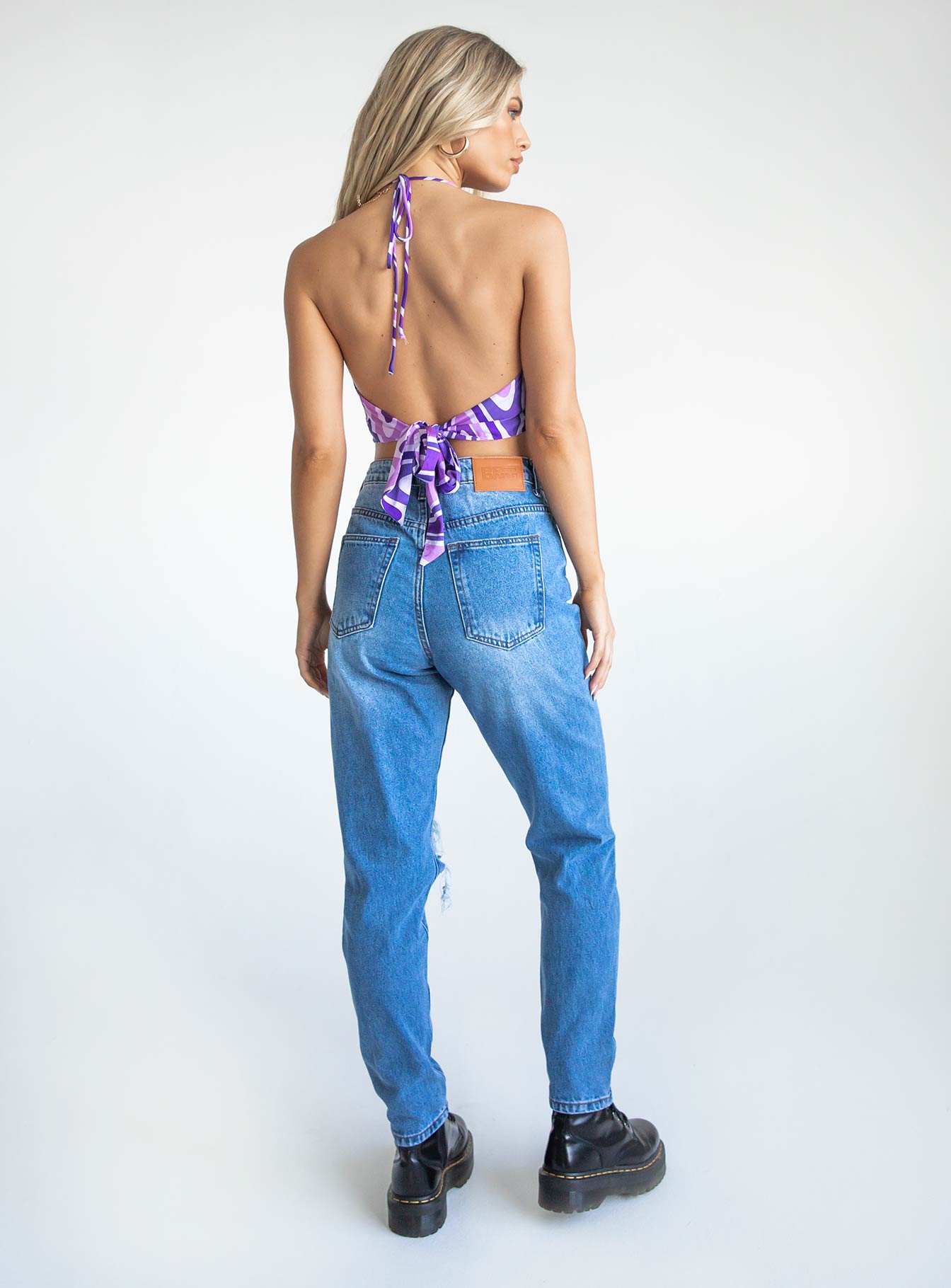 Damion Ripped Mom Denim Jeans - Image 4