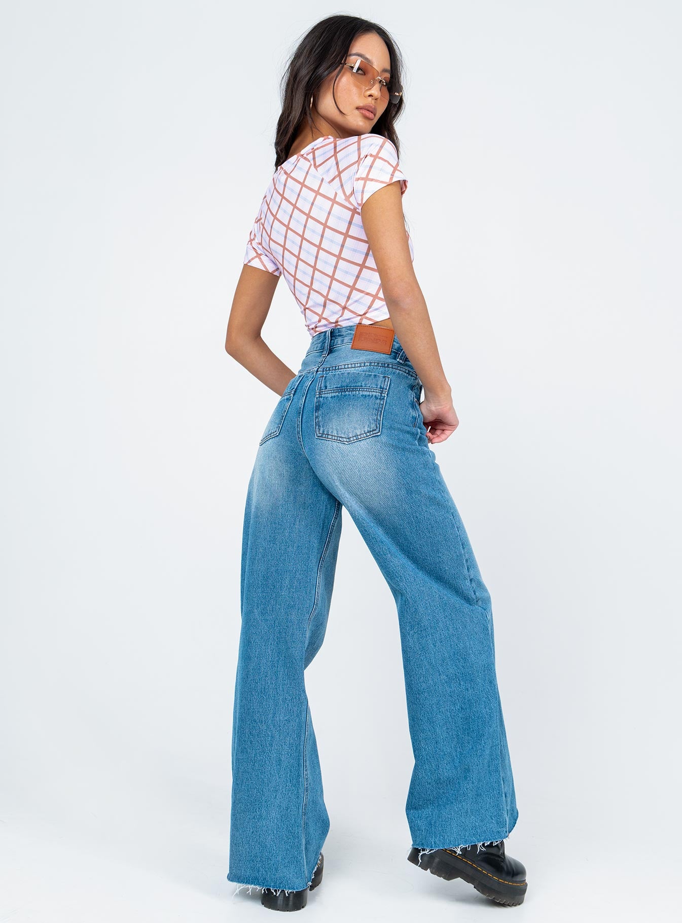 Mora Wide Leg Denim Jeans - Image 4