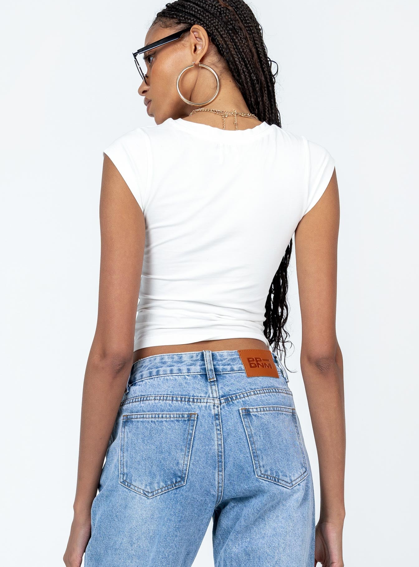 Peace and Love Longline Tee White - Image 5