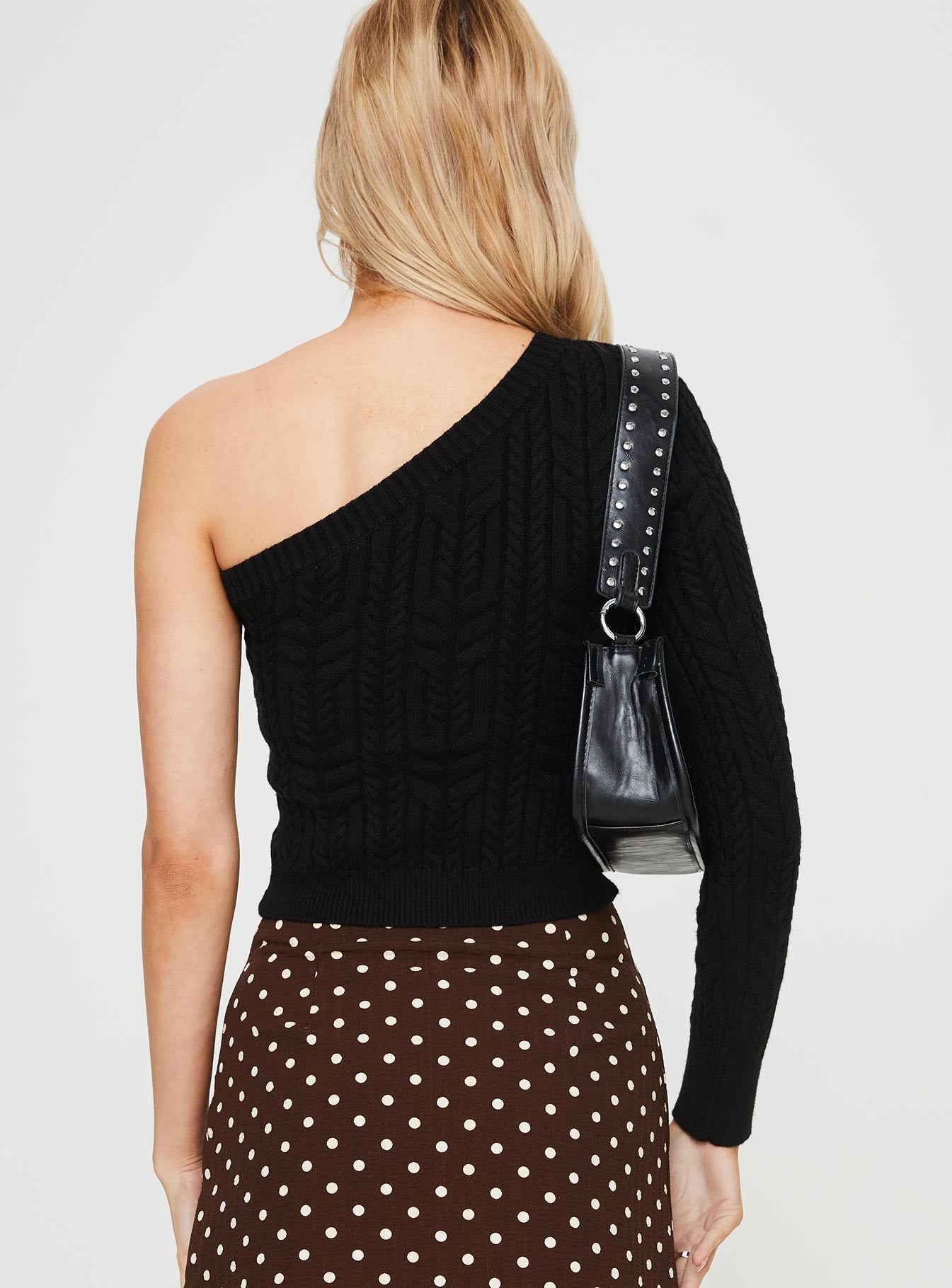 Mikella One Shoulder Top Black - Image 5