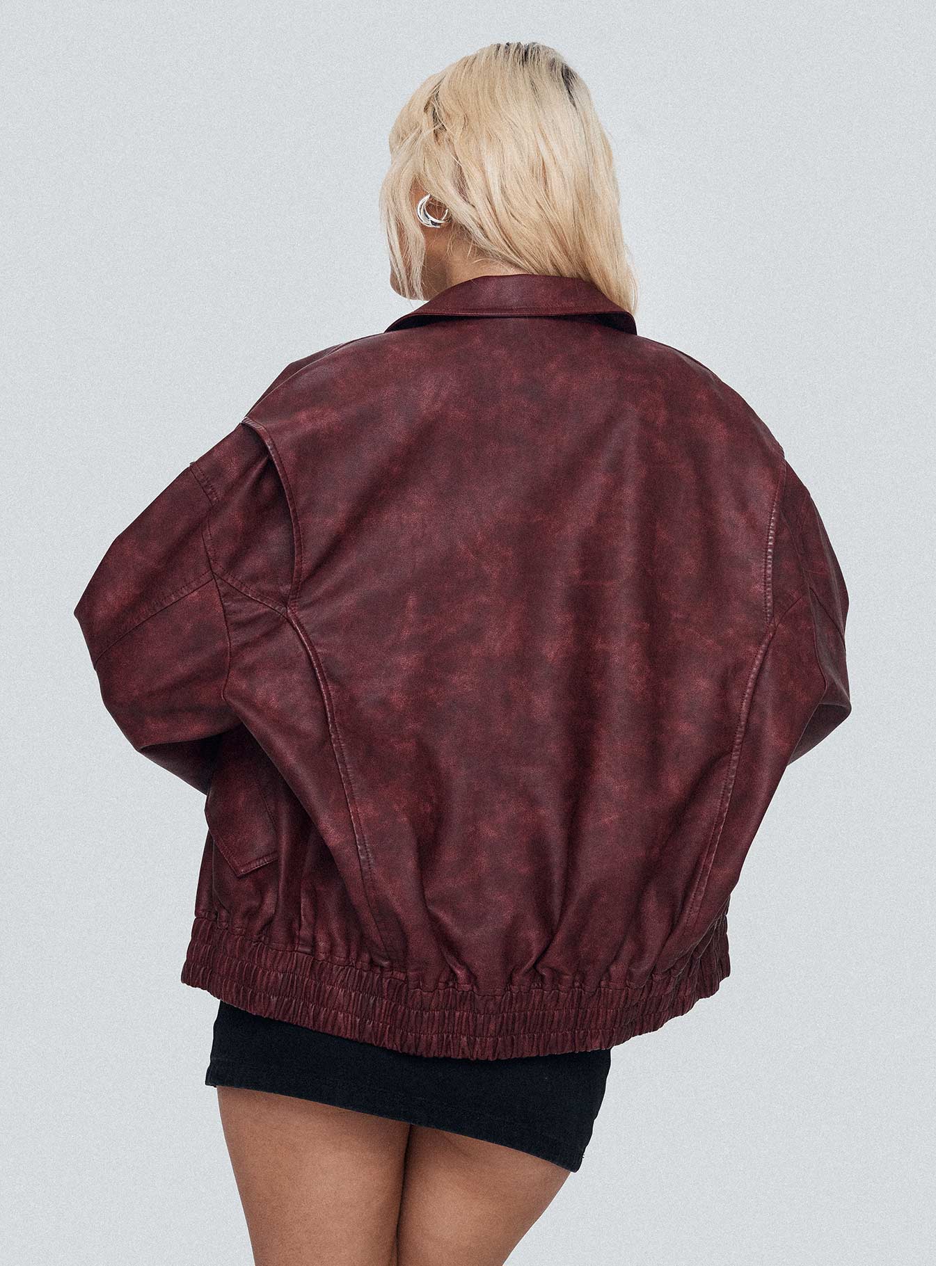 Kenny Bomber Jacket Burgundy - Image 4