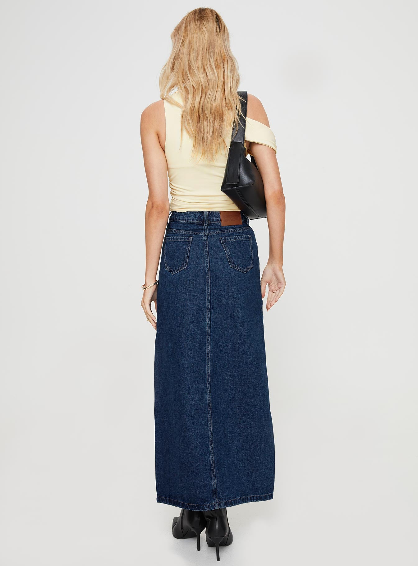 Saige Denim Maxi Skirt Mid Wash - Image 5