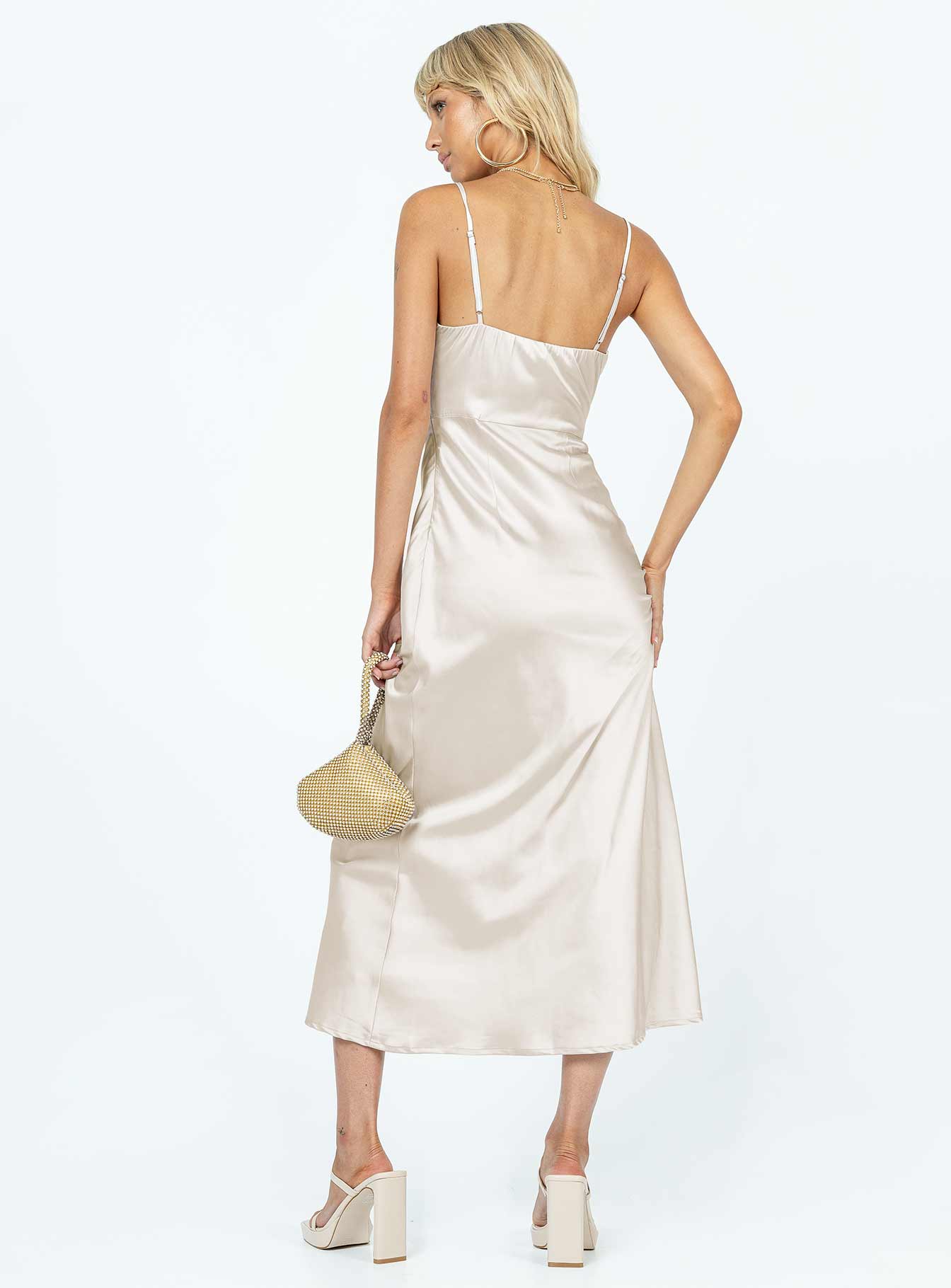 Perrie Midi Dress Cream - Image 5