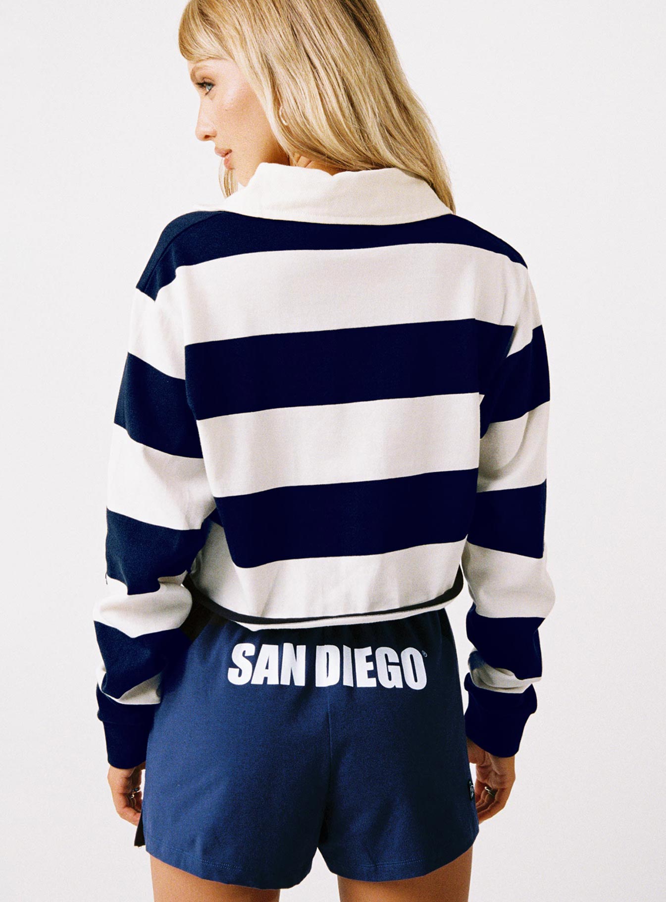 USD Rugby Polo Navy / White - Image 4