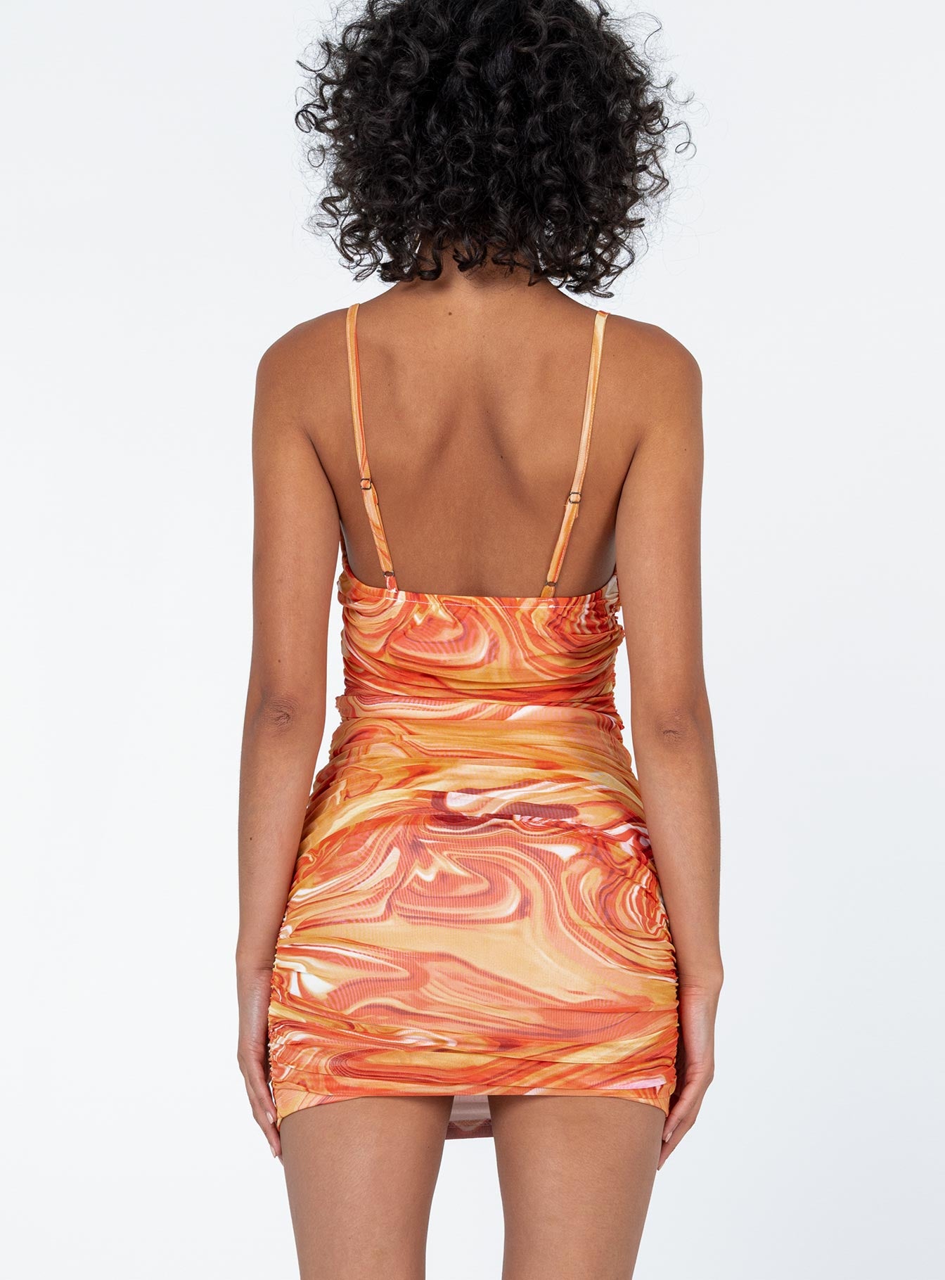 Harlan Mini Dress Orange Multi - Image 6