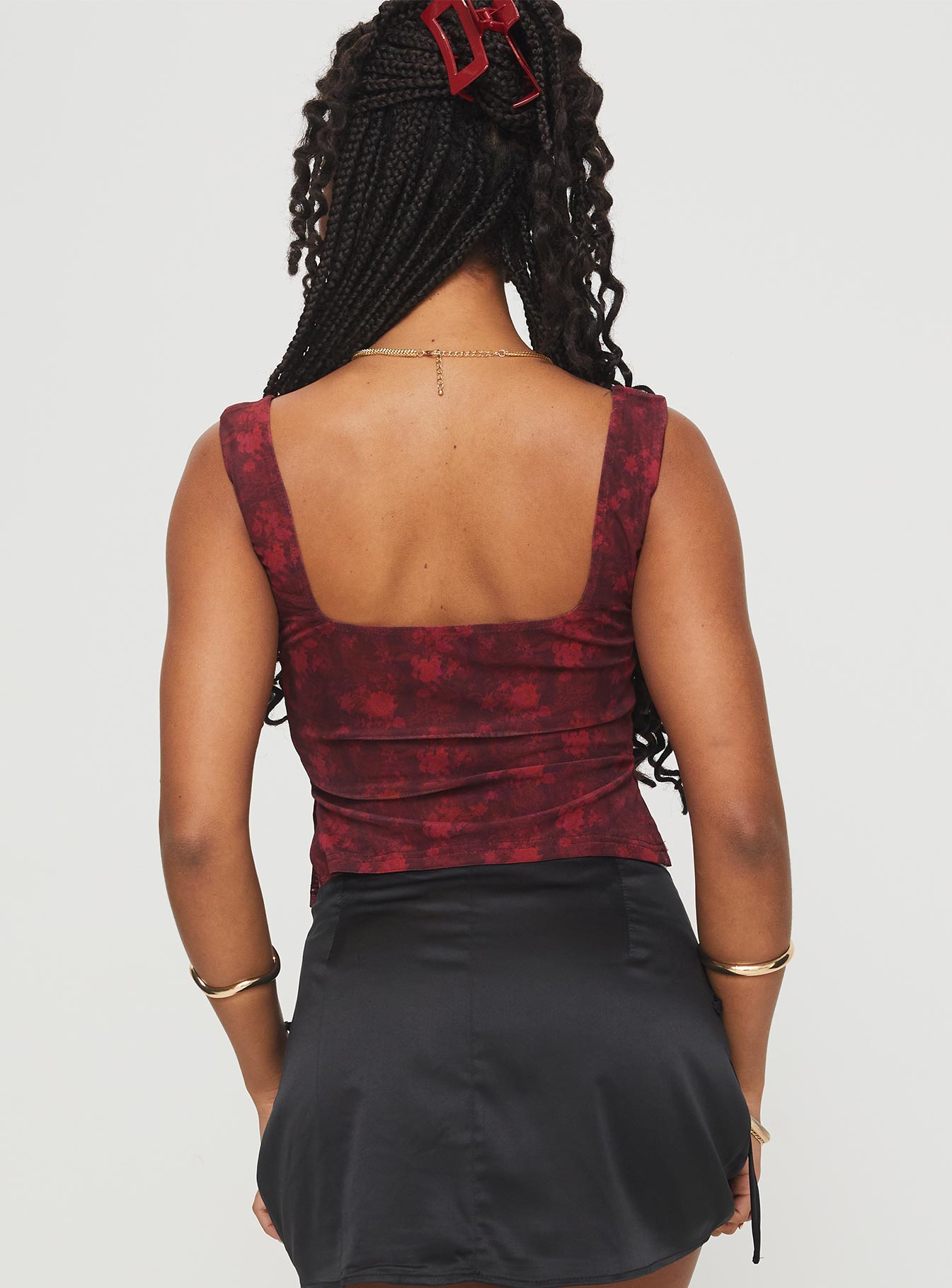Rehna Top Red Floral - Image 5