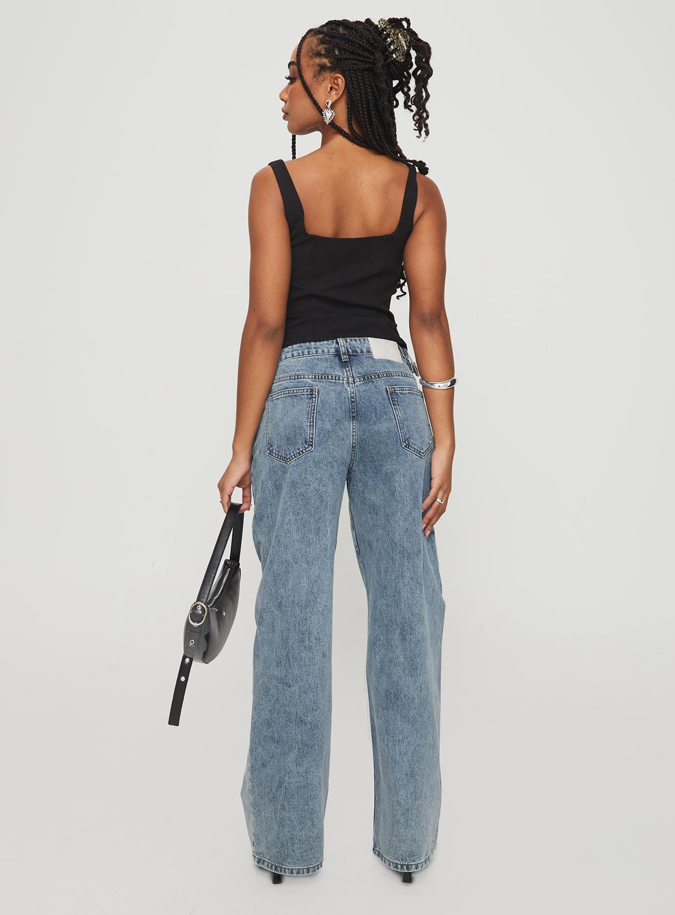 Sidle Low Rise Straight Leg Jeans Light Wash - Image 5