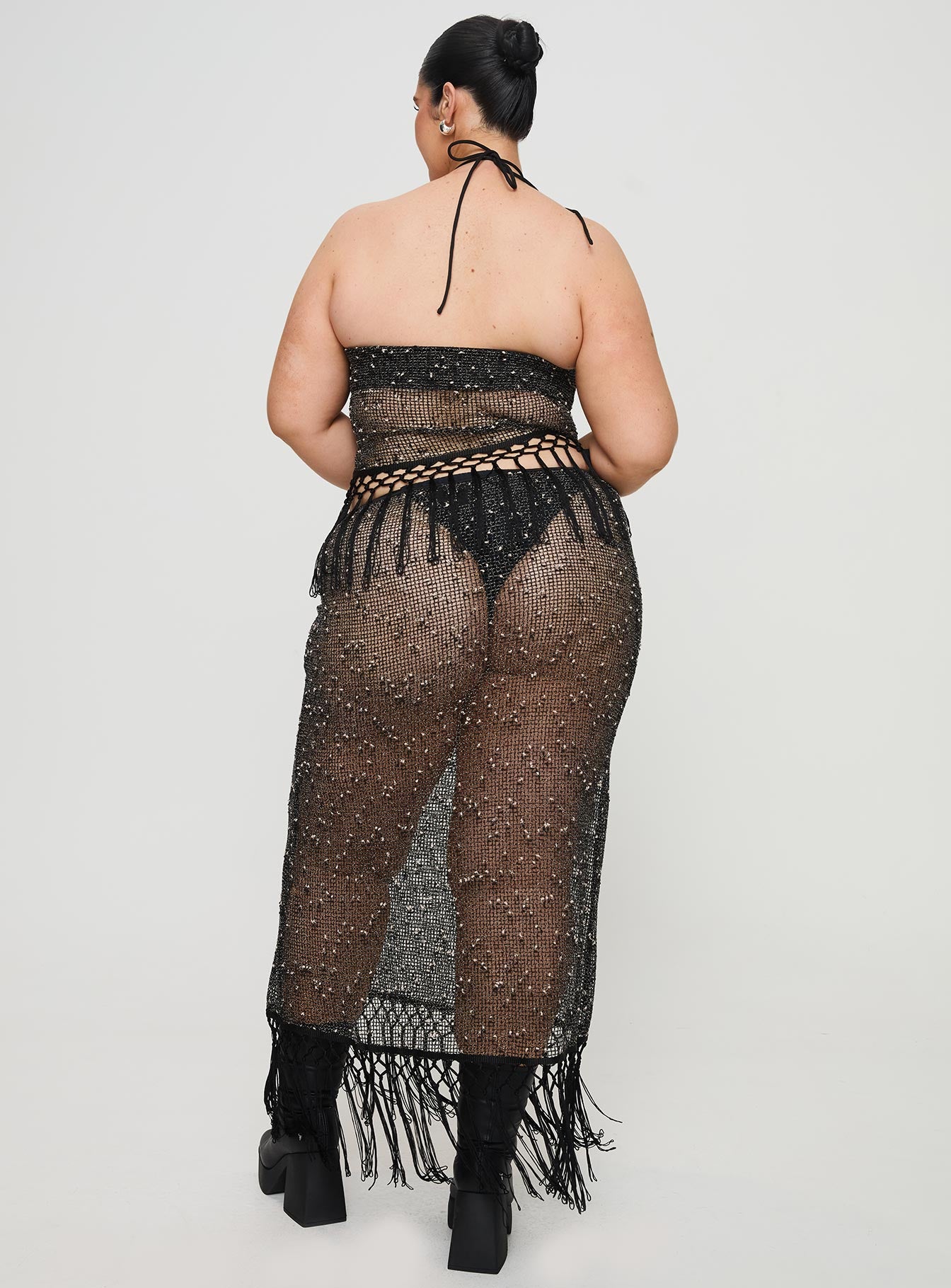 Alnet Maxi Skirt Black Curve - Image 5