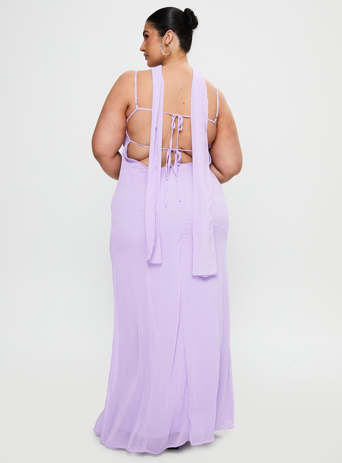 Jadira Scarf Maxi Dress Purple Curve - Image 5