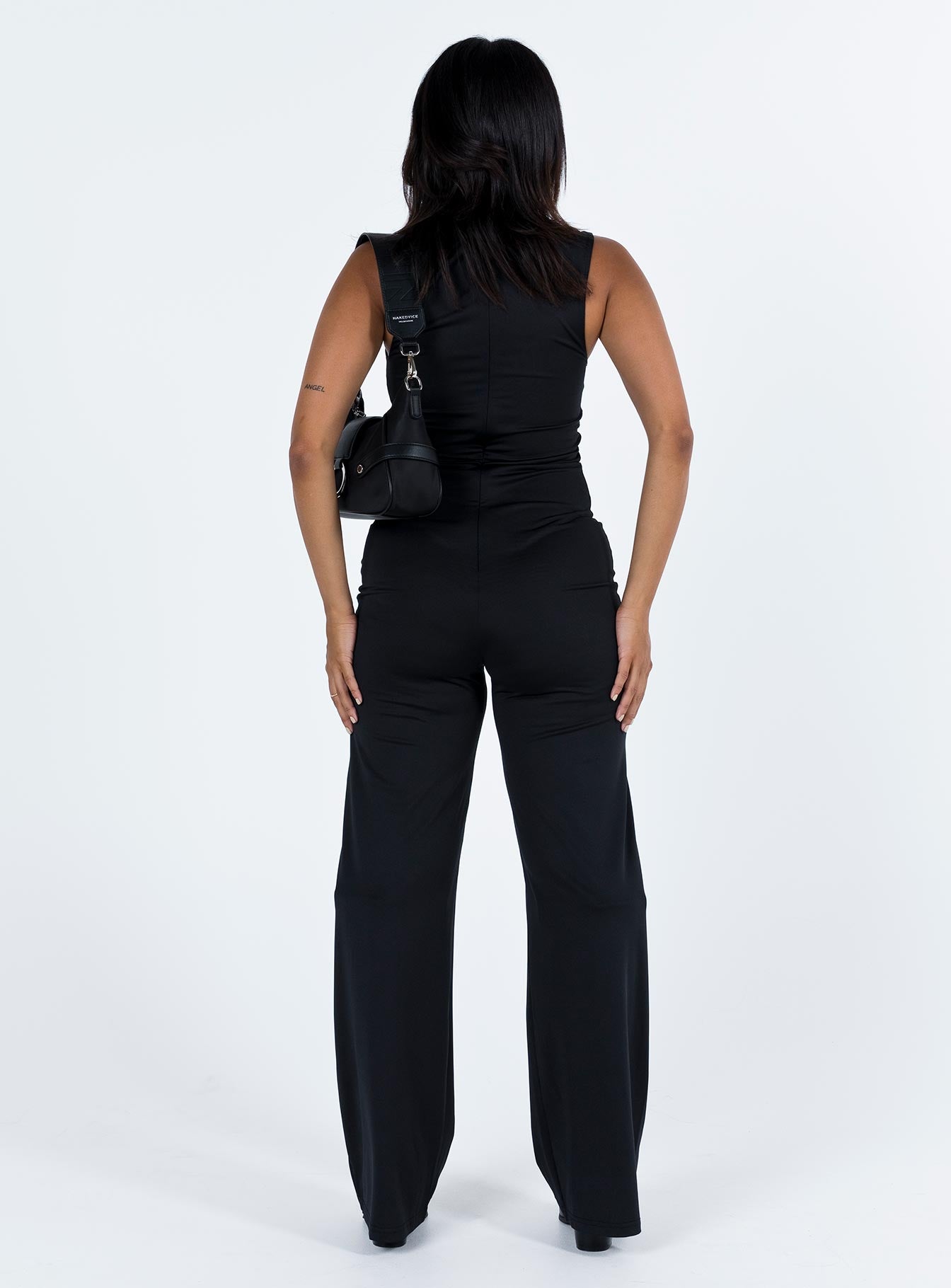 Tressi Long Catsuit Black - Image 5