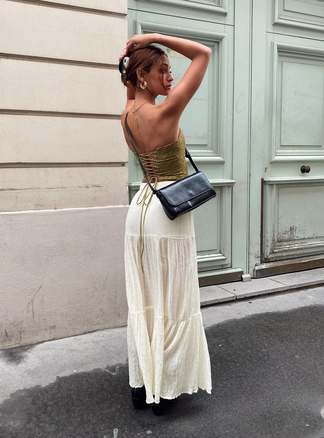 Gilchrist Low Rise Maxi Skirt Ivory Low impact - Image 6