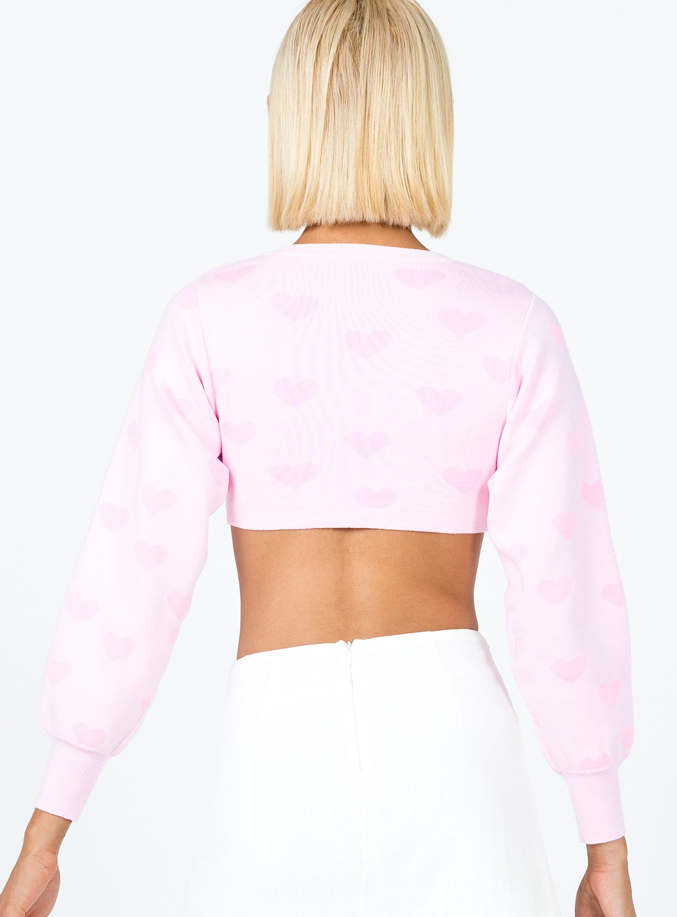 Love Galore Cropped Cardigan Pink - Image 4