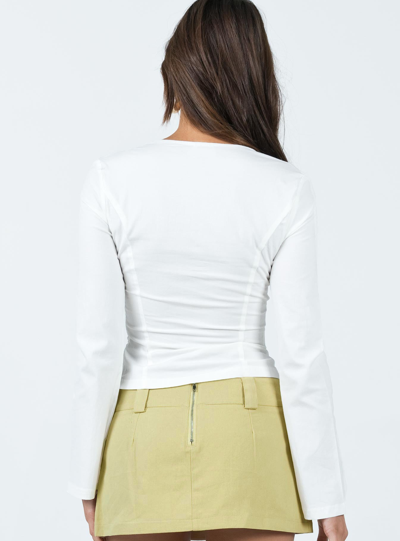 Linsley Long Sleeve Top White - Image 6