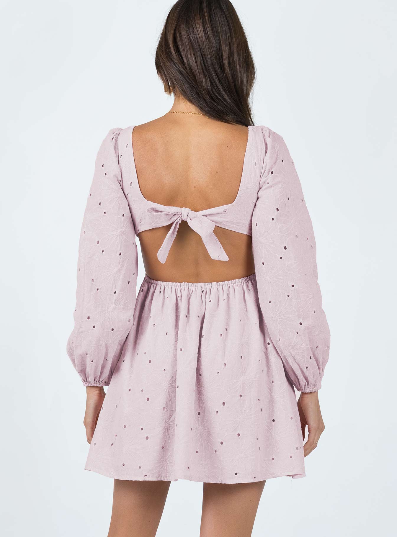 Xali Long Sleeve Mini Dress Pink - Image 4