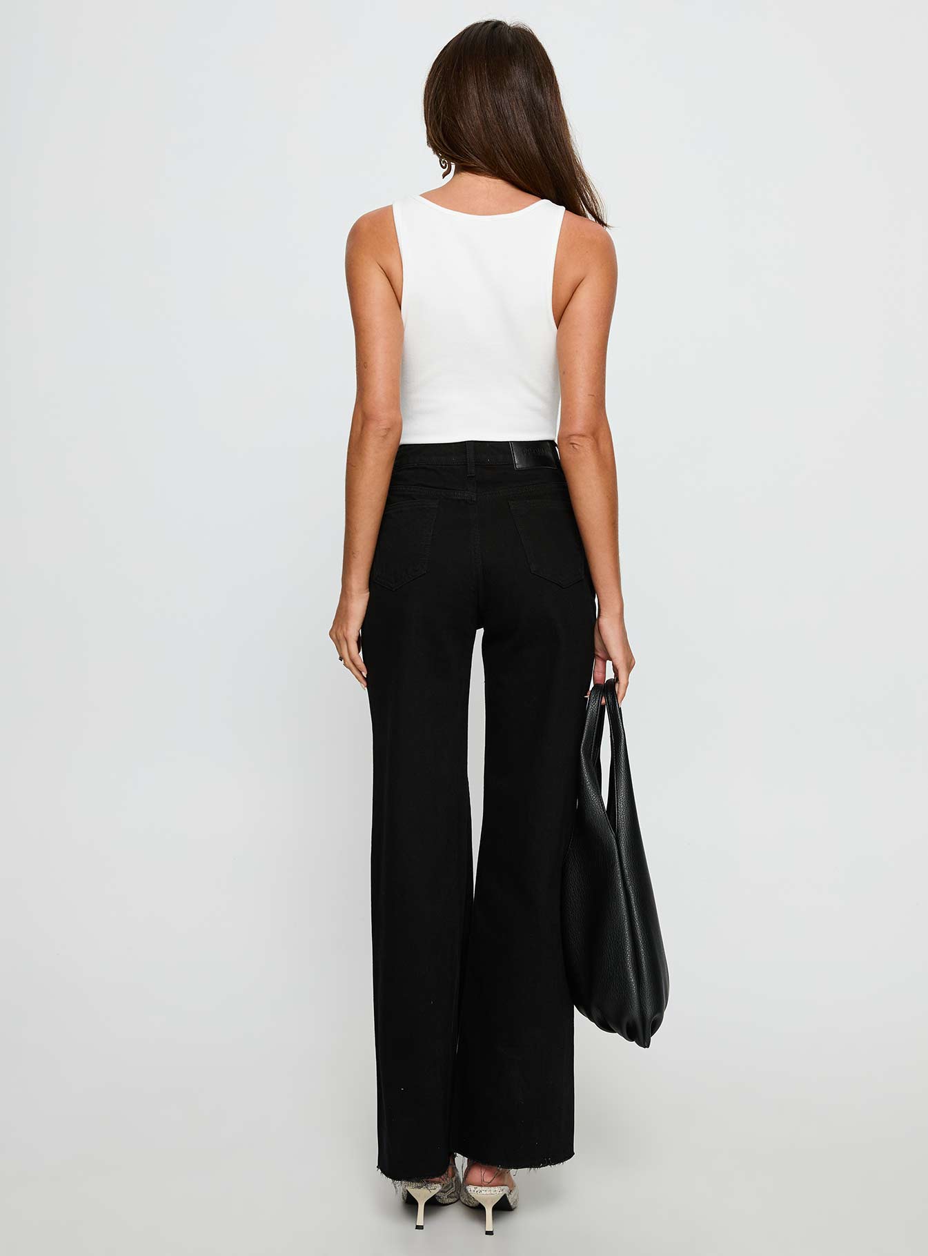 Henesey High Rise Straight Leg Jeans Jet Black - Image 4