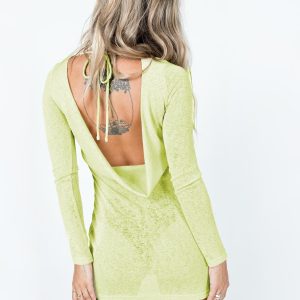 Tallie Knit Mini Dress Green