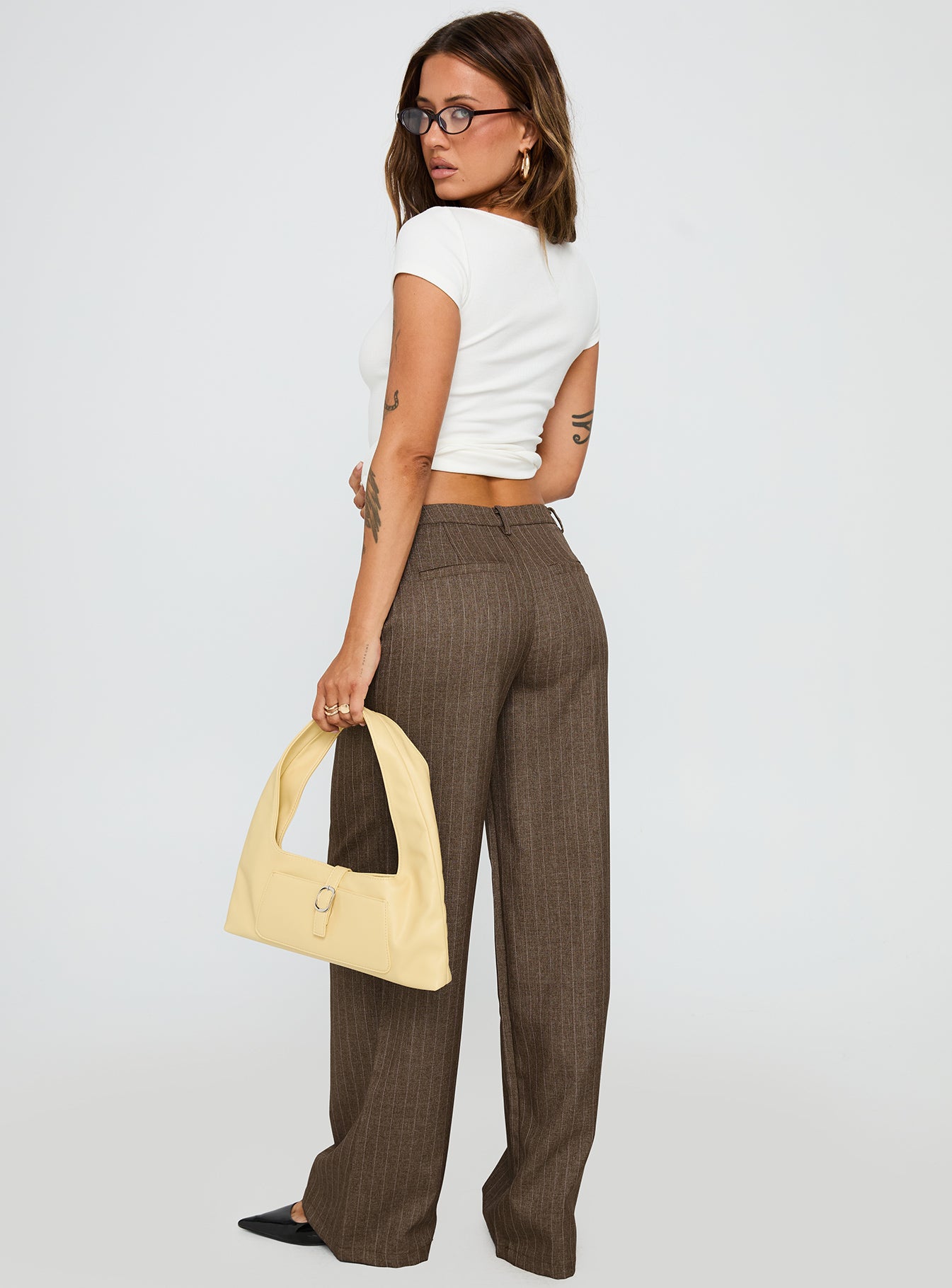 Broadcast Pants Beige Pinstripe - Image 4