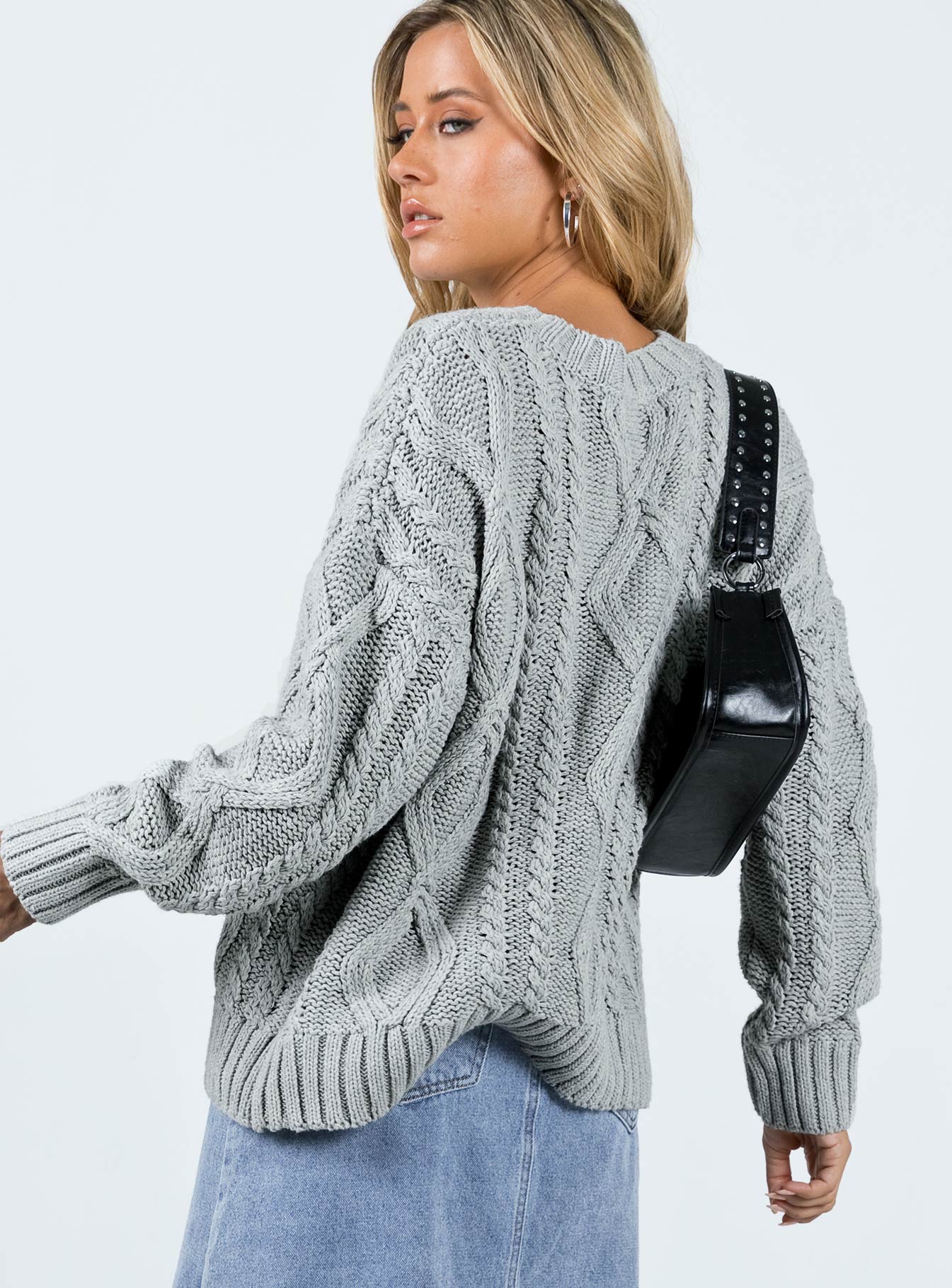 Anaya Oversized Sweater Grey - Image 5