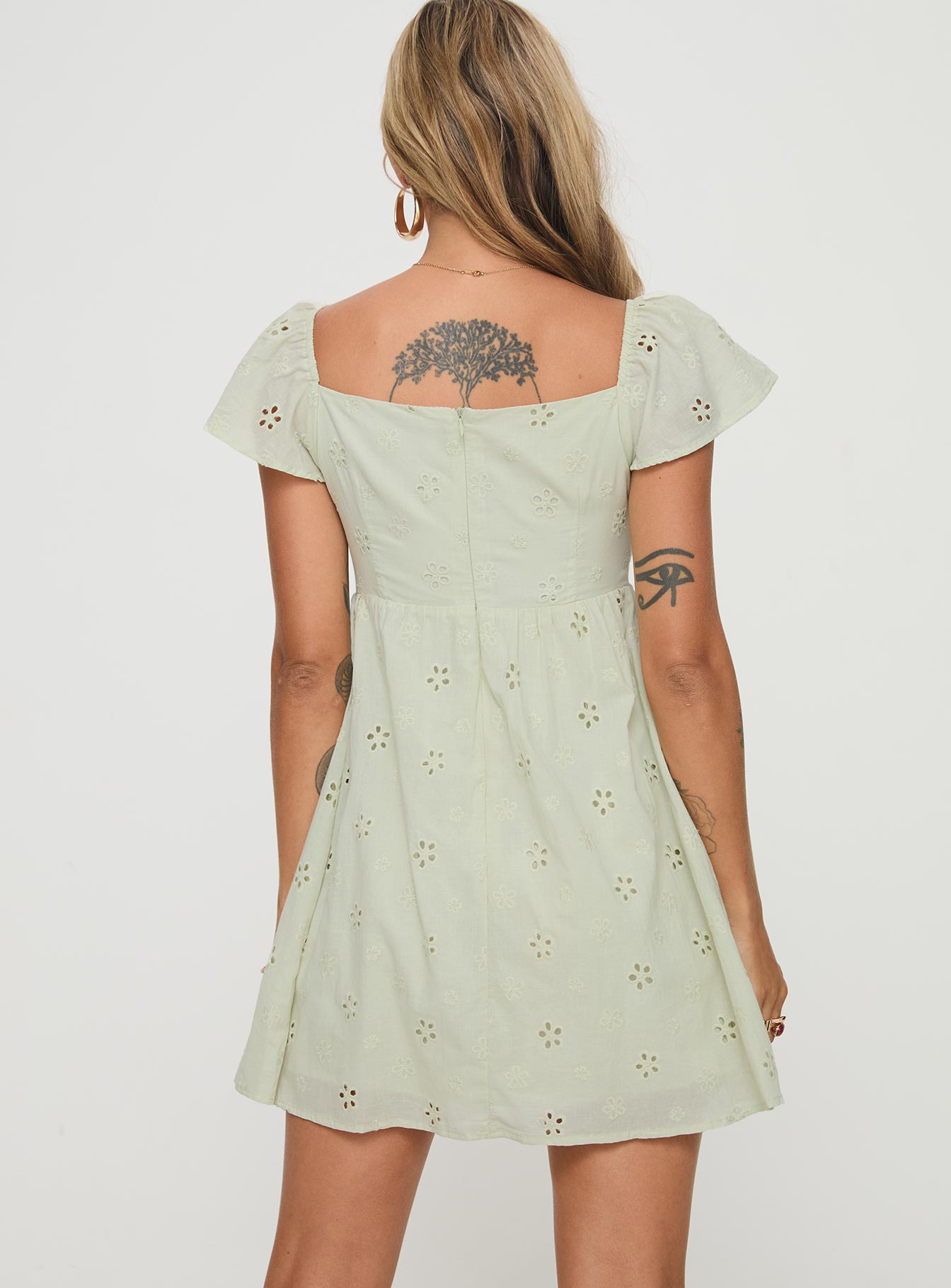 Staban Mini Dress Sage - Image 4