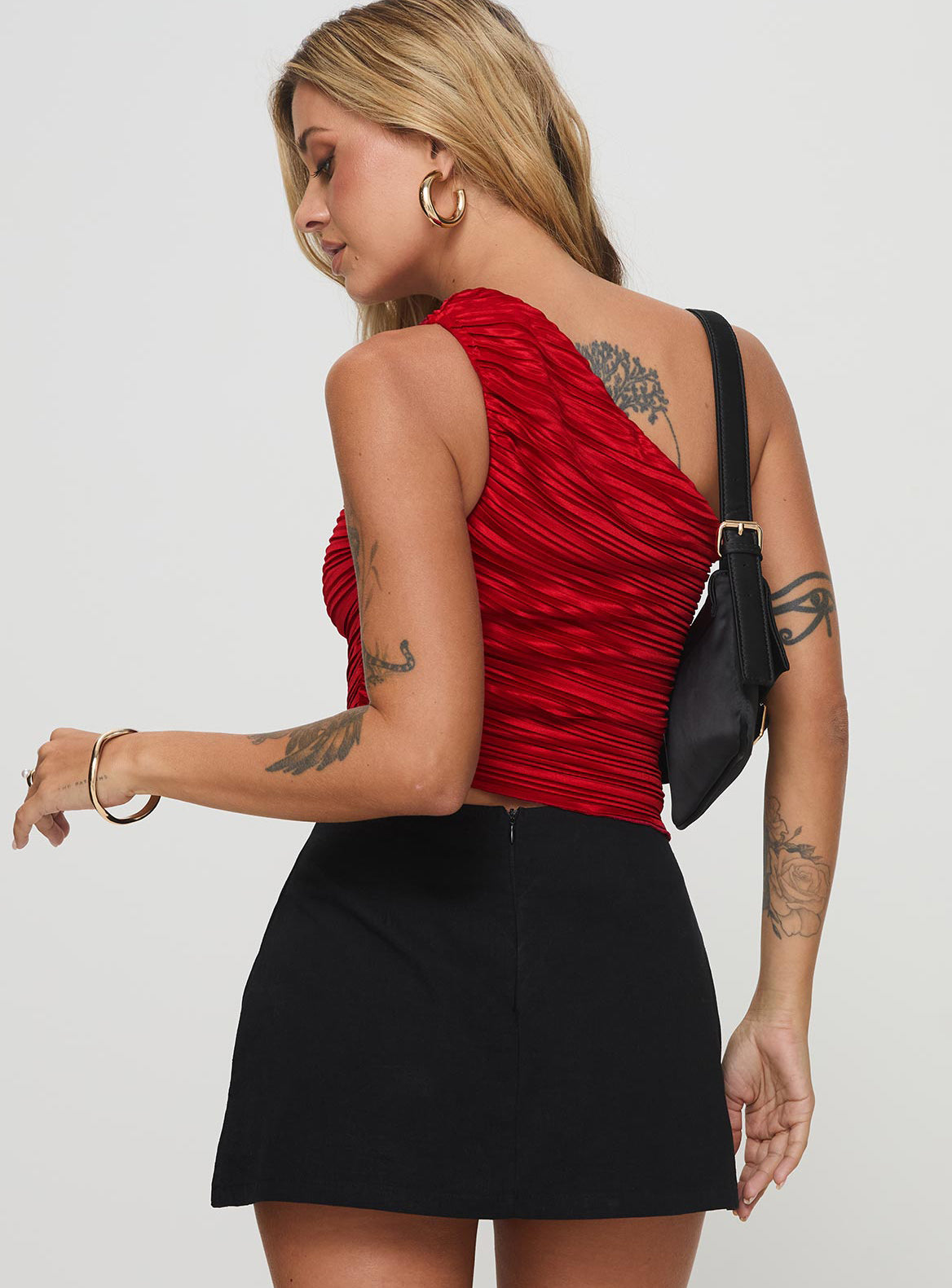 Brinstead One Shoulder Top Red - Image 5